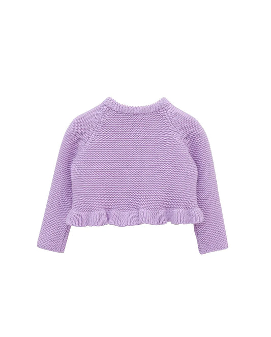 Baby Girls' Knit Long Sleeve Ruffled Cardigan Bolero Shrug