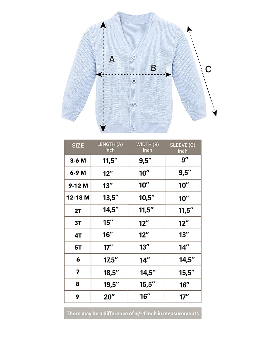 Baby Knit Ribbed V-Neck Button-Down Cardigan Sweater