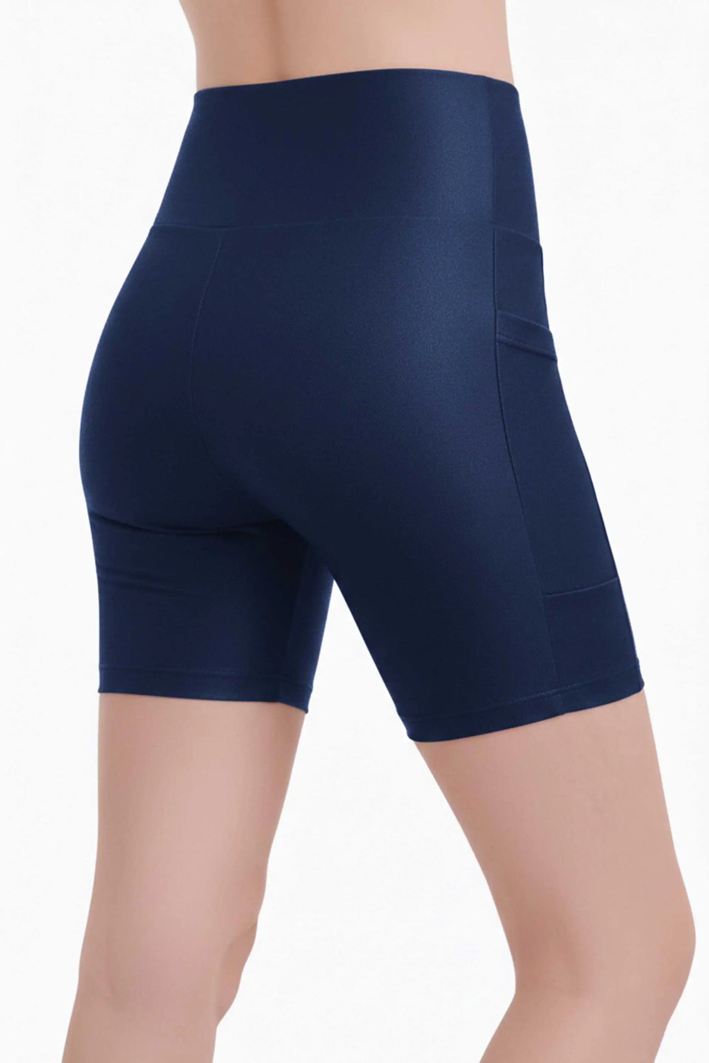 Girls Athletic Shorts with Pocket High Waisted Biker Shorts for Dance Yoga Gymnastics