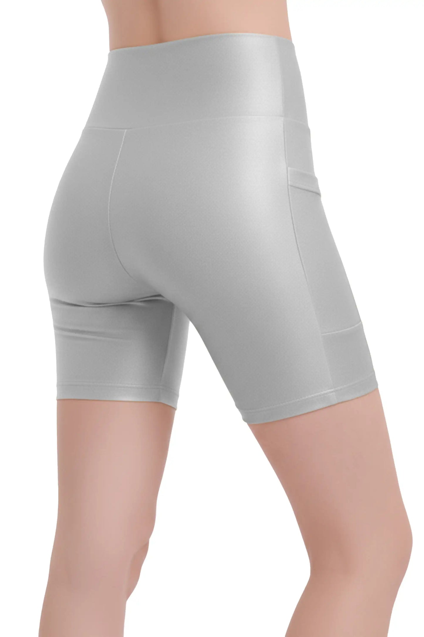 Girls Athletic Shorts with Pocket High Waisted Biker Shorts for Dance Yoga Gymnastics