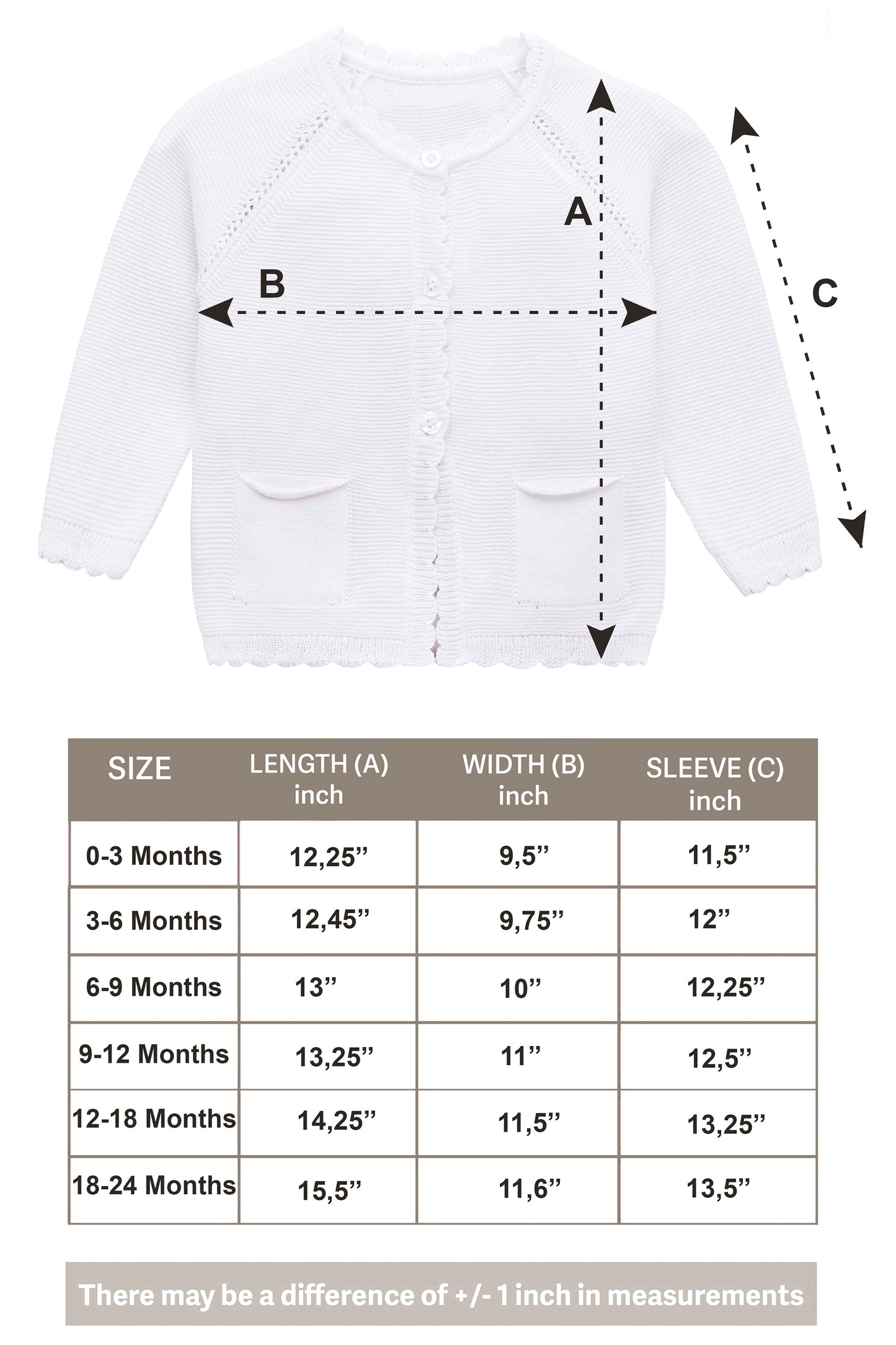 Baby Girls' and Toddler Long Sleeve Knit Cardigan