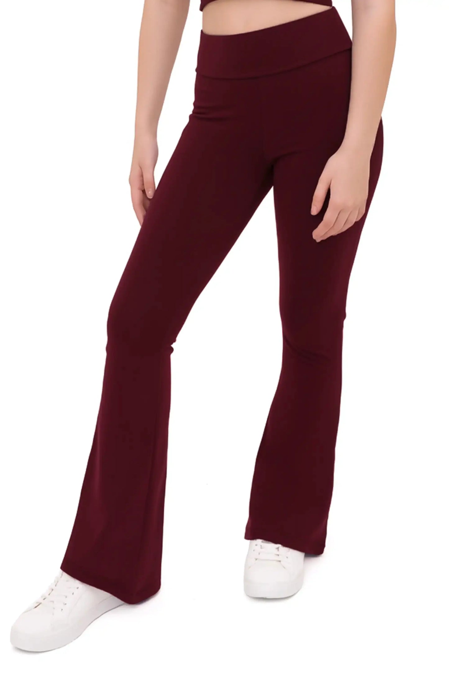 Girls Flare Leggings Dance Bottoms High Waisted Bootcut Yoga Pants