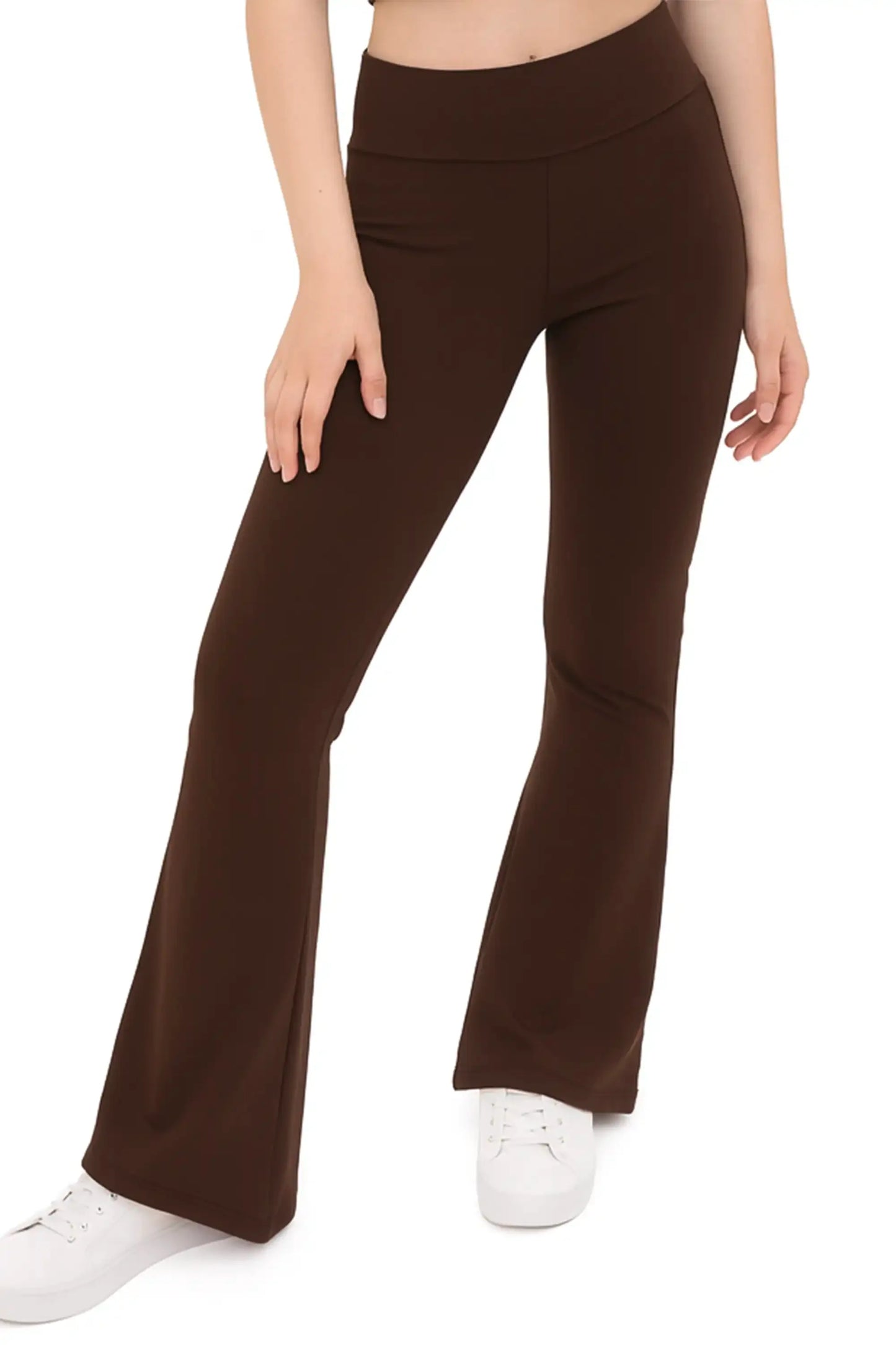 Girls Flare Leggings Dance Bottoms High Waisted Bootcut Yoga Pants