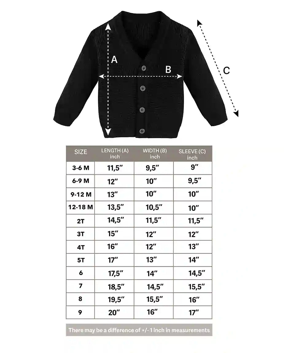 Little Boys Basic Long Sleeve V-Neck Classic Knit Cardigan Sweater
