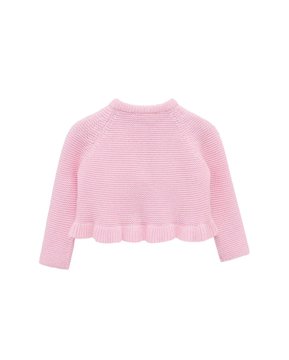 Baby Girls' Knit Long Sleeve Ruffled Cardigan Bolero Shrug
