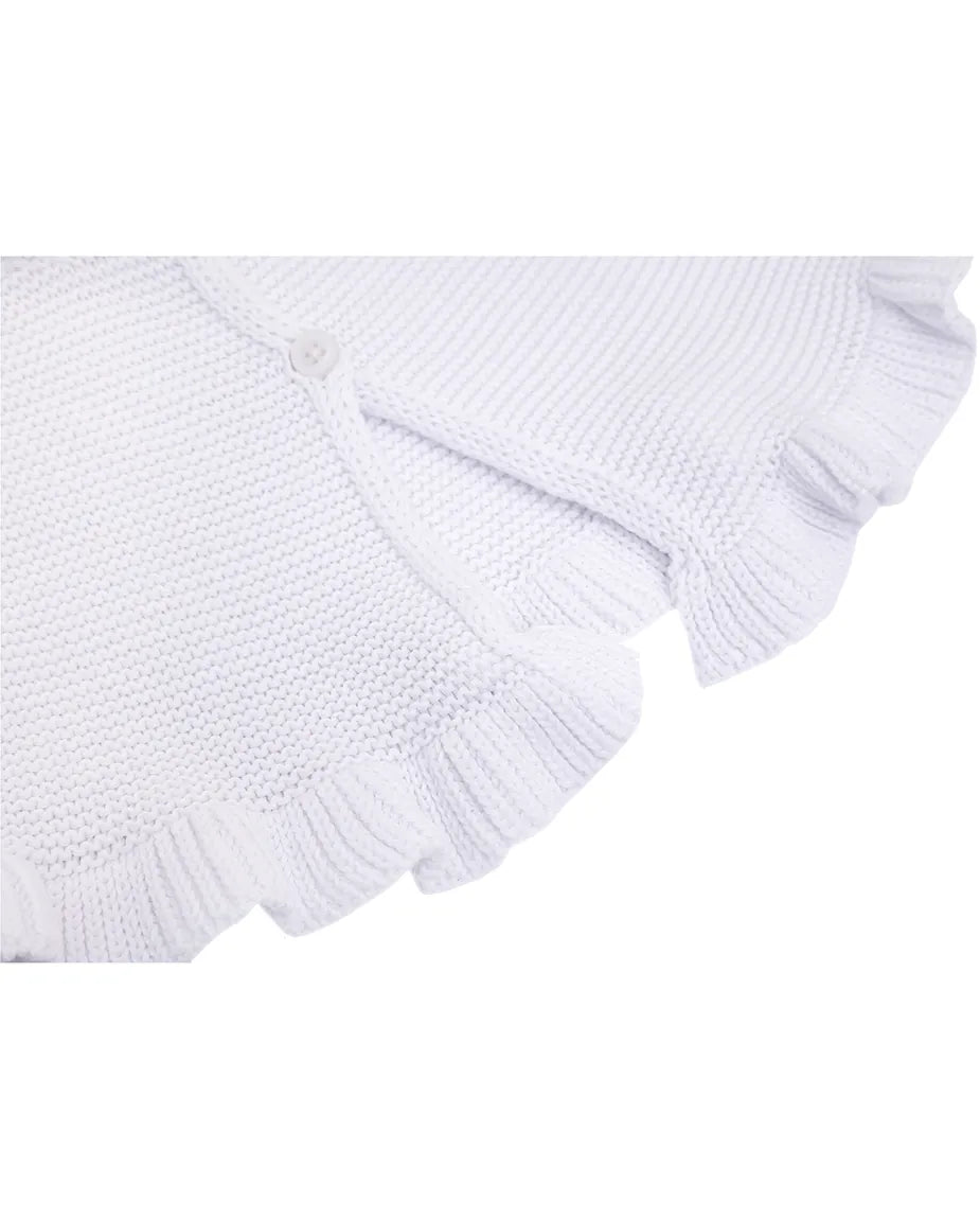 Baby Girls' Knit Long Sleeve Ruffled Cardigan Bolero Shrug