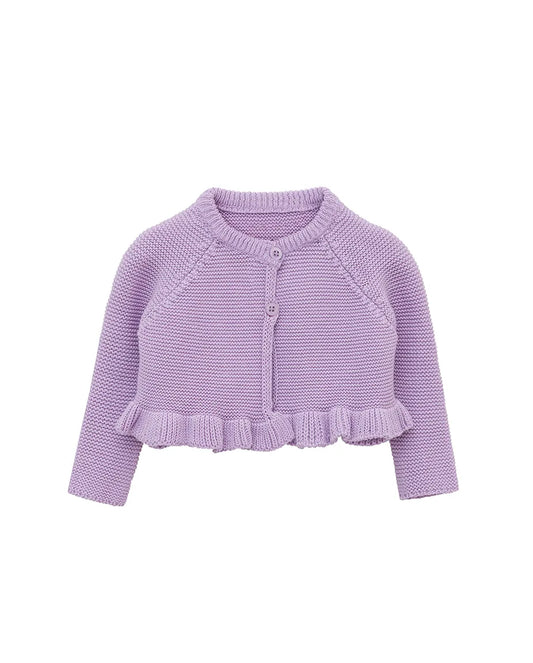 Baby Girls' Knit Long Sleeve Ruffled Cardigan Bolero Shrug