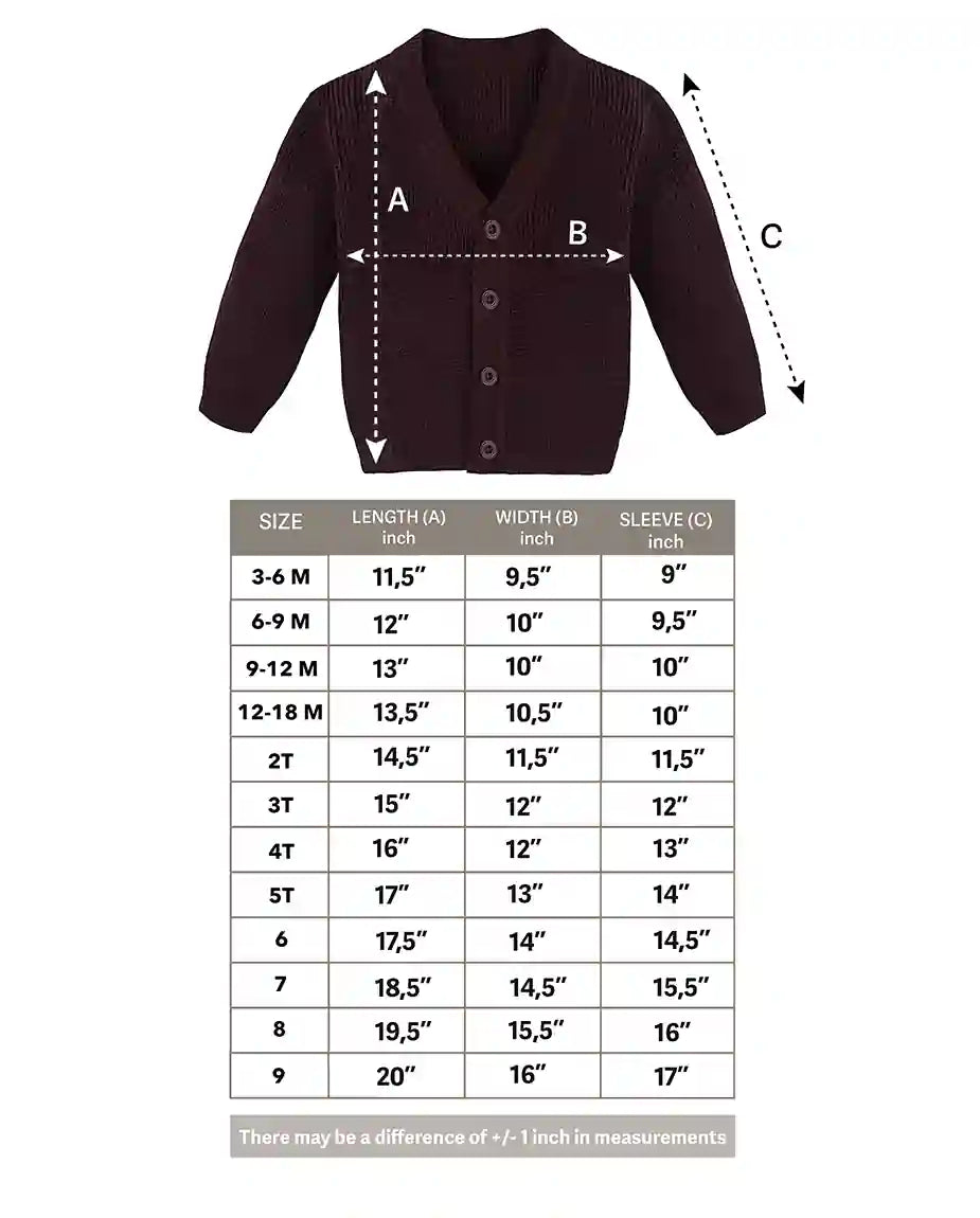 Little Boys Basic Long Sleeve V-Neck Classic Knit Cardigan Sweater