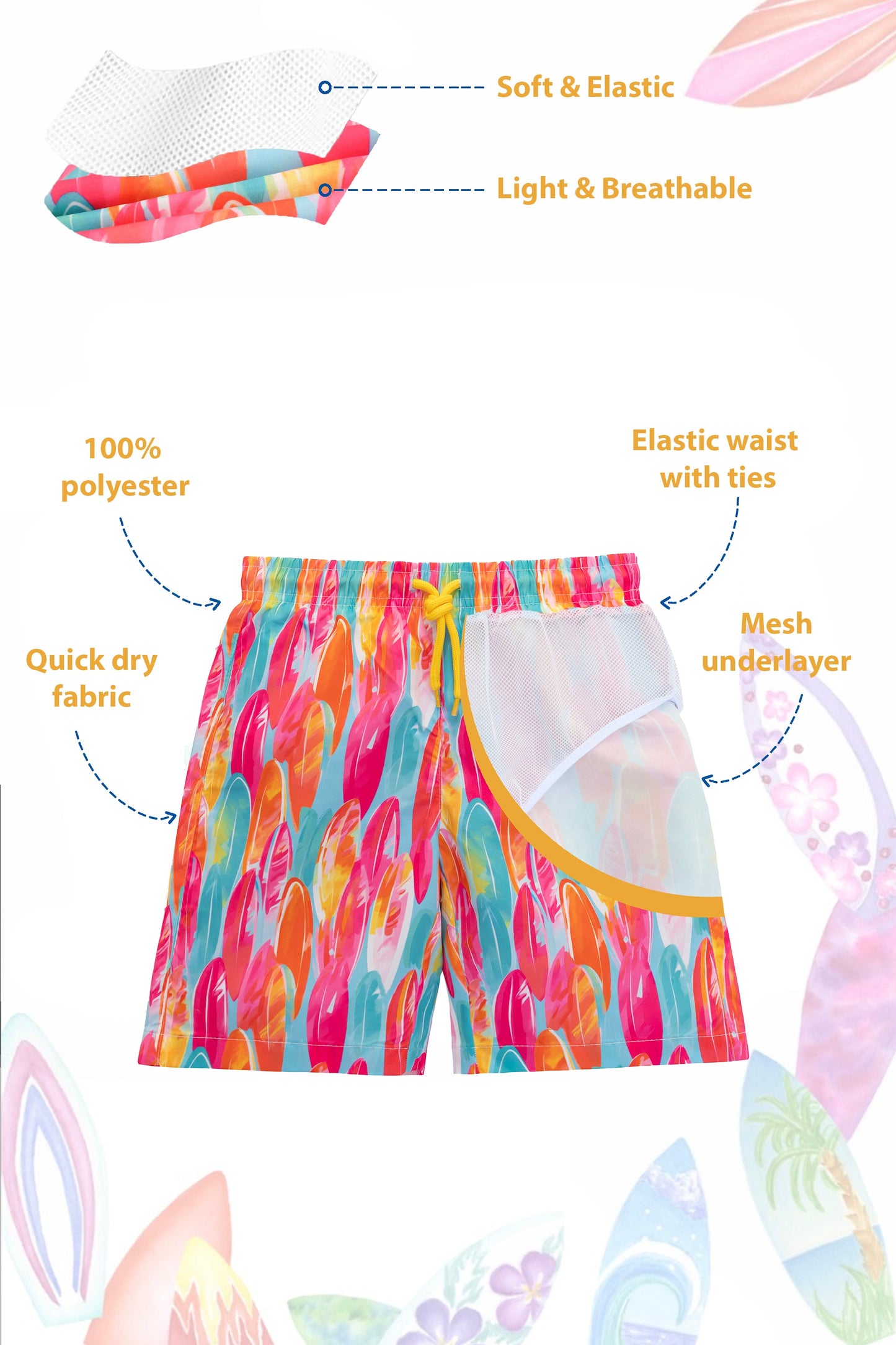 Boys Swim Trunks Toddler Boy Swim Shorts Bathing Suit Swimwear