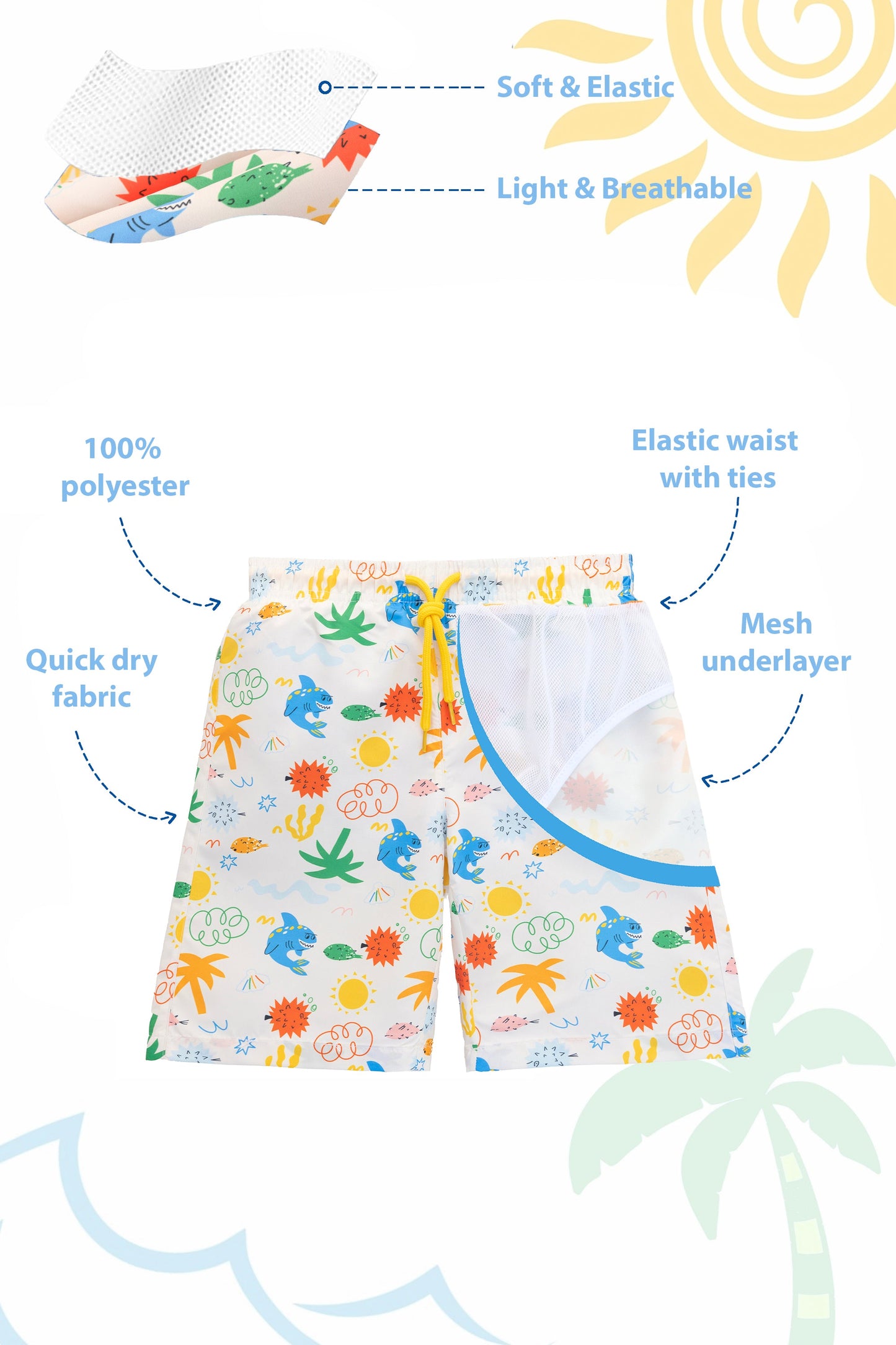 Boys Swim Trunks Toddler Boy Swim Shorts Bathing Suit Swimwear