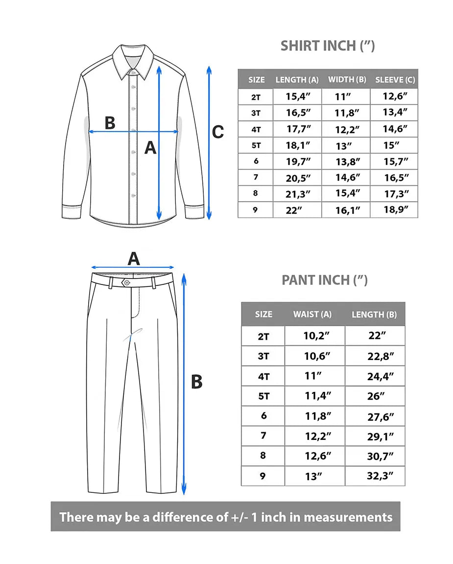 Boys Formal Slim Fit 4 Piece Pant Set