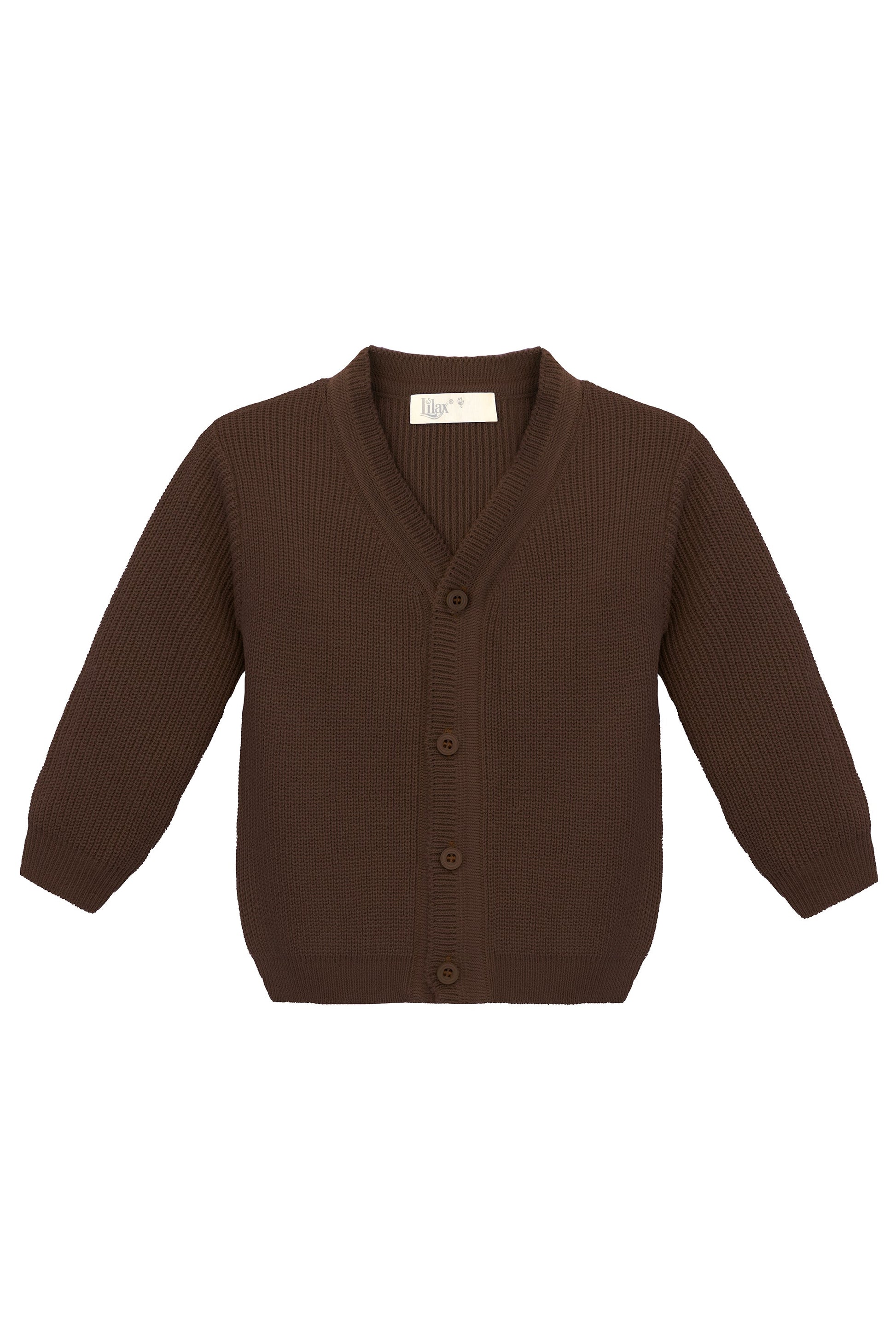 Boys' ribbed knit v-neck four buttoned cardigan; perfect for baby boy clothes & christmas gift ideas