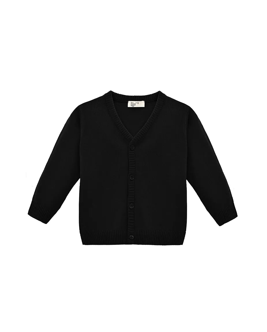 V-Neck Cardigan Sweater for Boys - Featuring Button Closure, Toddler to Youth