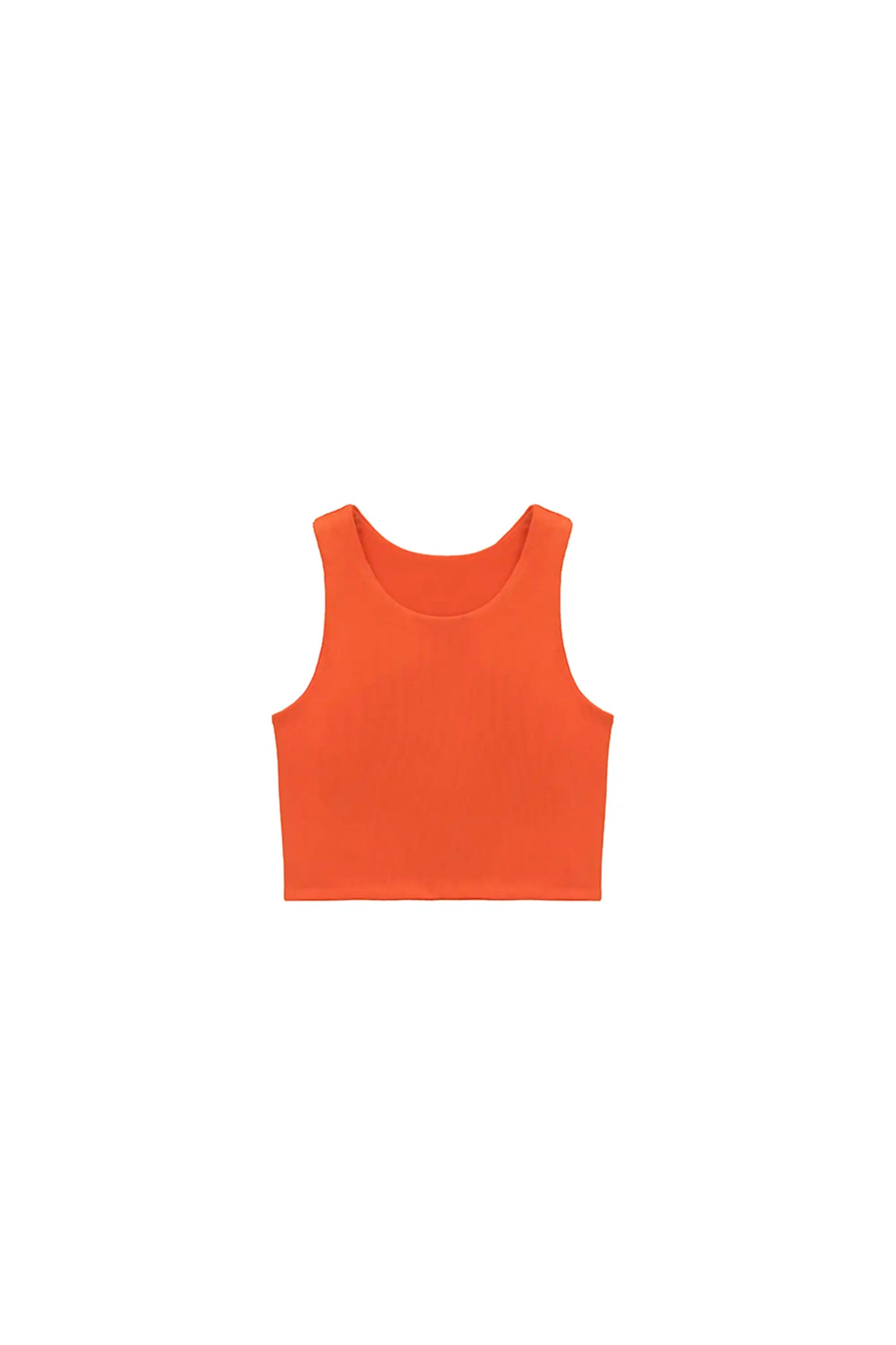 Girls' Double Lined Sleeveless Basic Crop Tank Top