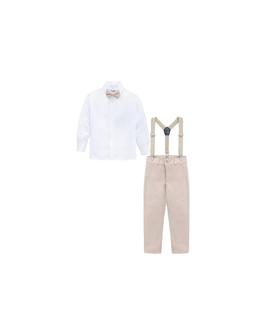 Boys Formal Slim Fit 4 Piece Pant Set