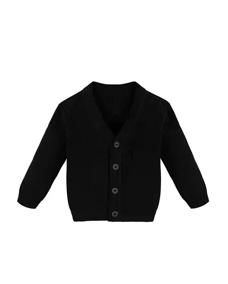 Little Boys Basic Long Sleeve V-Neck Classic Knit Cardigan Sweater