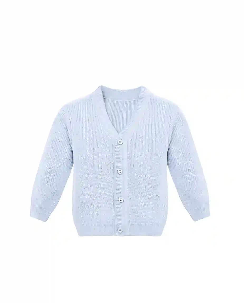 Little Boys Basic Long Sleeve V-Neck Classic Knit Cardigan Sweater