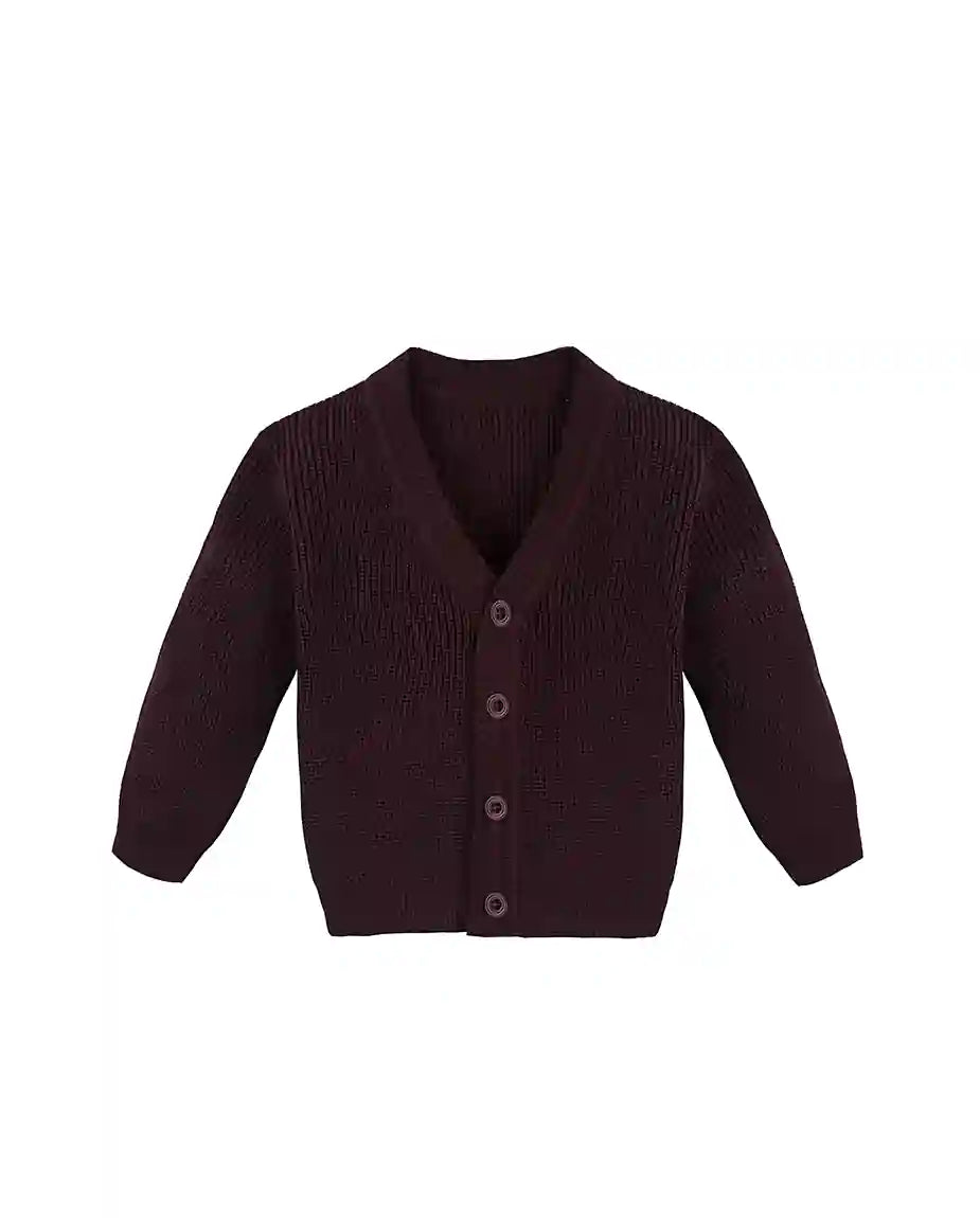 Little Boys Basic Long Sleeve V-Neck Classic Knit Cardigan Sweater