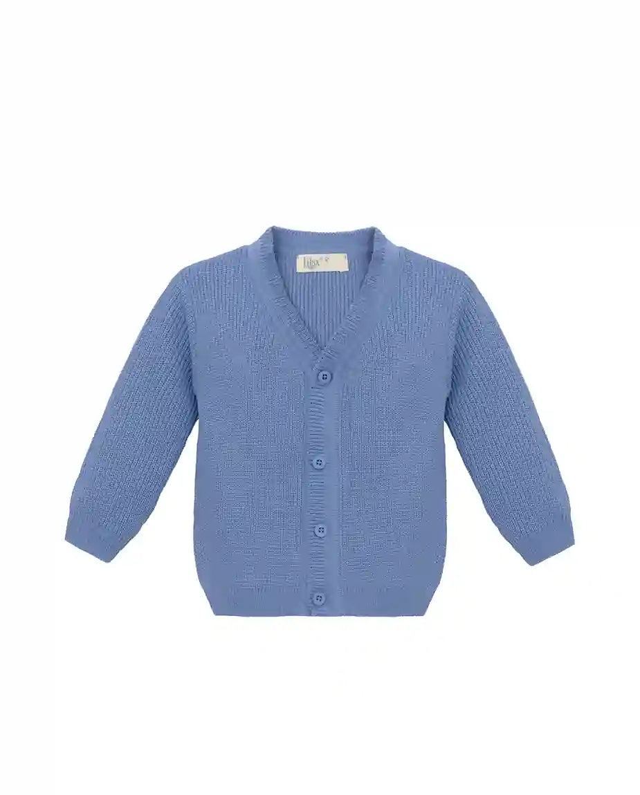Little Boys Basic Long Sleeve V-Neck Classic Knit Cardigan Sweater