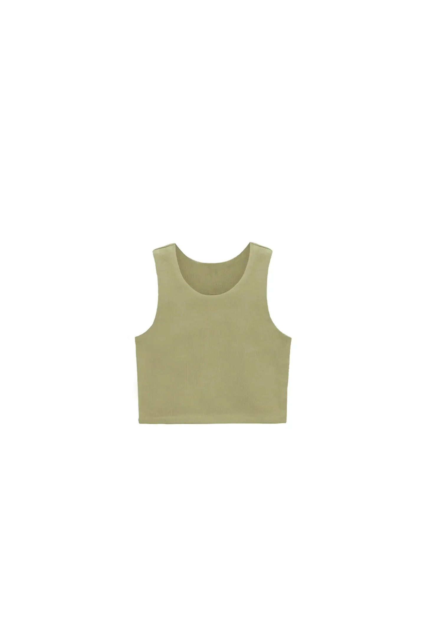 Girls' Double Lined Sleeveless Basic Crop Tank Top