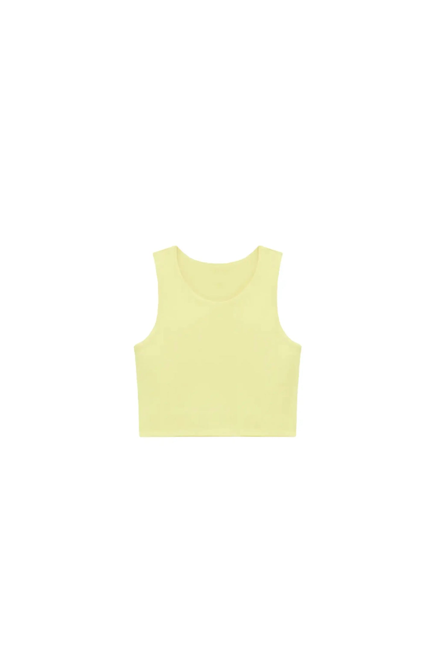 Girls' Double Lined Sleeveless Basic Crop Tank Top