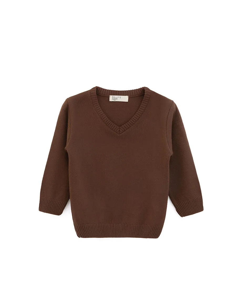 Toddler & Little Boys Classic V-Neck Knit Sweater