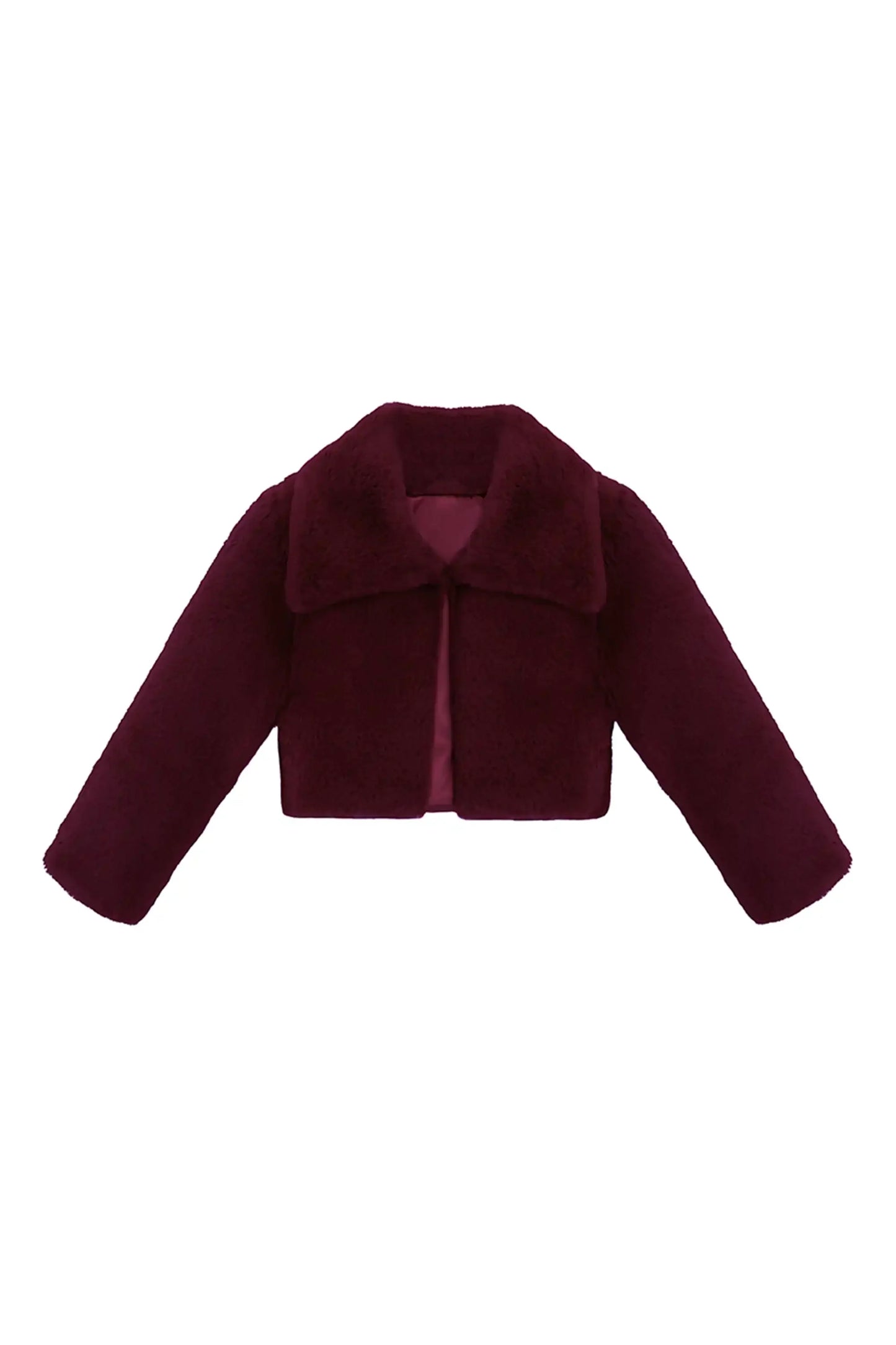 Girls Faux Fur Shrug Jacket Tied Ribbon Cozy Bolero