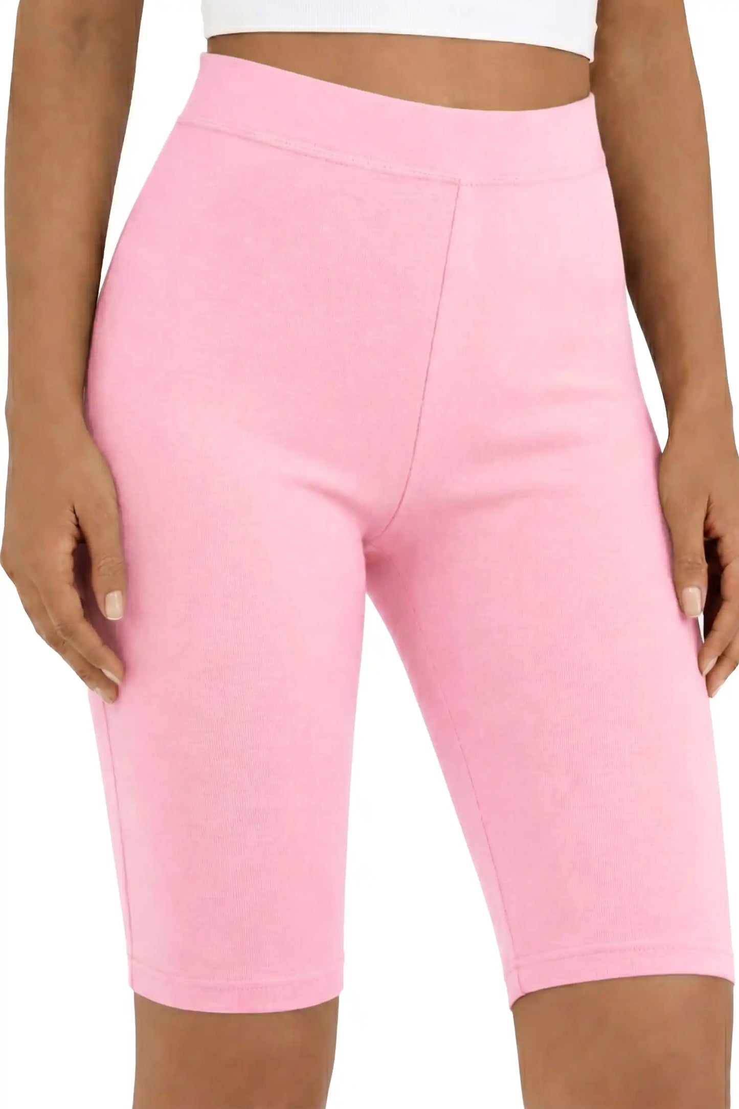 Girls' Soft Stretch Bike Shorts | Elastic Waist | Cotton Blend | Toddler & Kids Sizes 2T–12Y