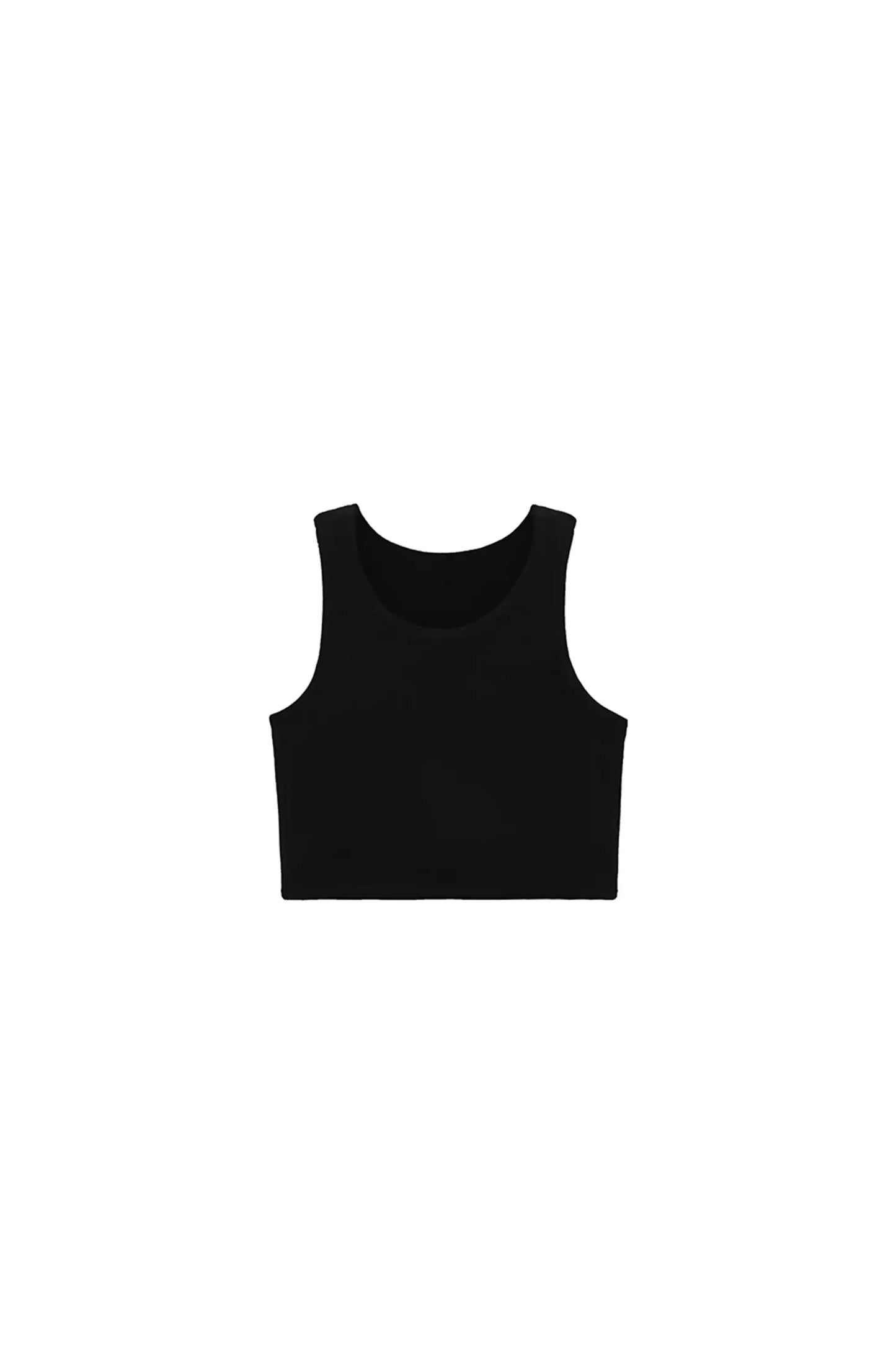 Girls' Double Lined Sleeveless Basic Crop Tank Top