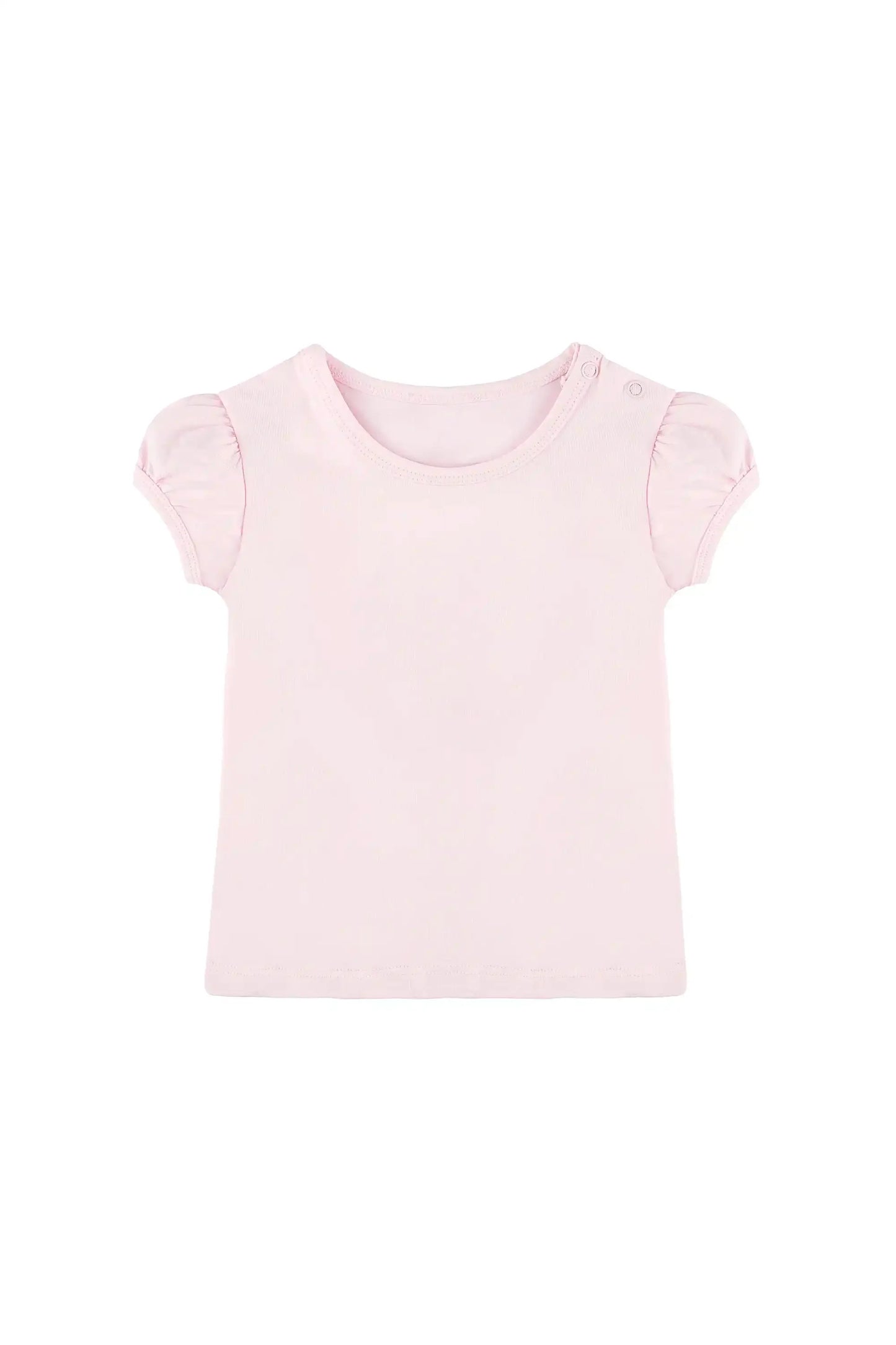 Baby Girls' Basic T-Shirt Short Sleeve Crewneck Tee