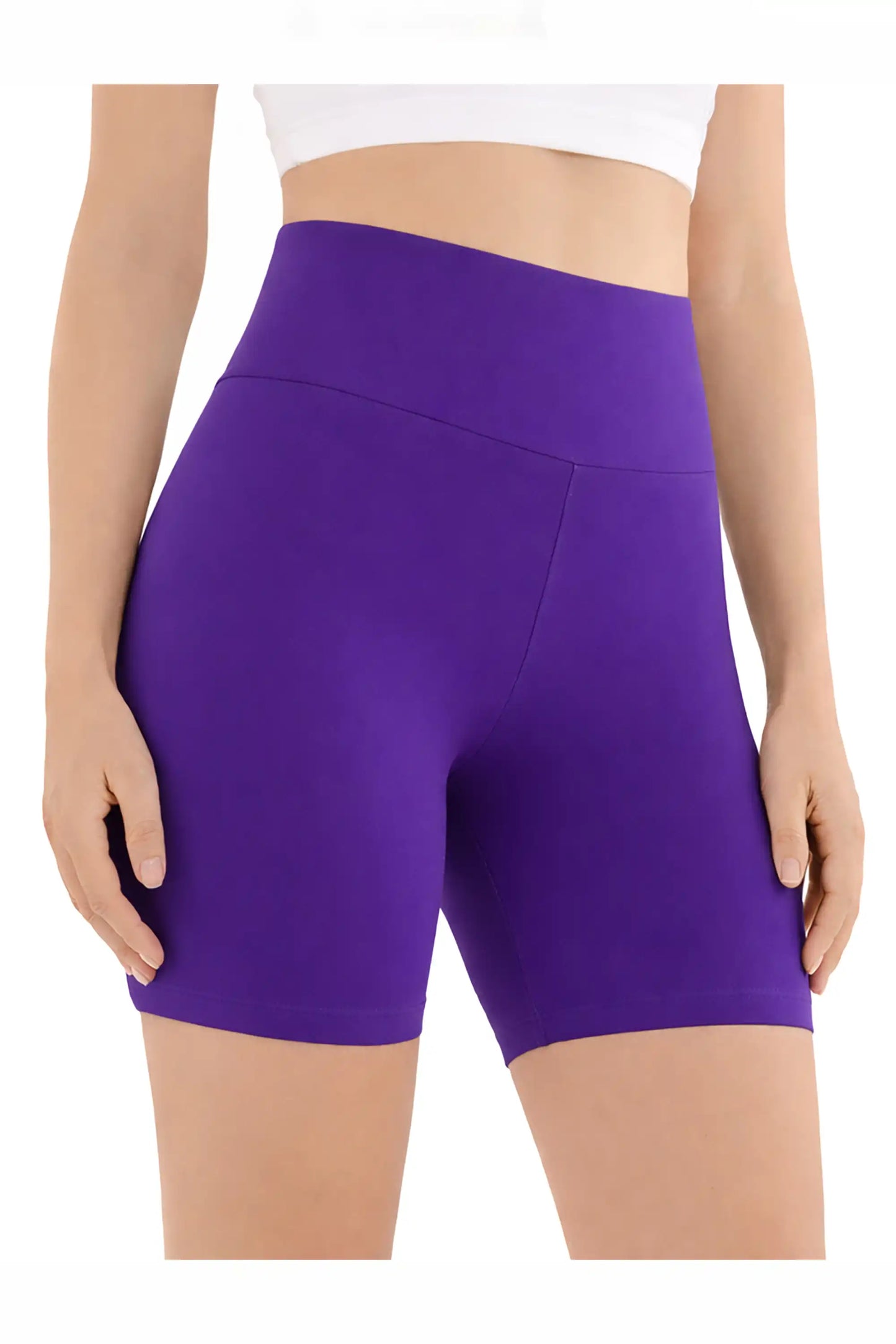Girls High Waist Biker Shorts — Premium Soft 4-Way Stretch Yoga & Dance Athletic Shorts