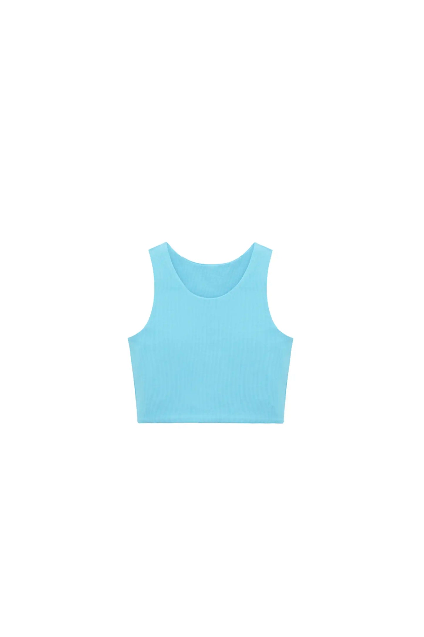 Girls' Double Lined Sleeveless Basic Crop Tank Top