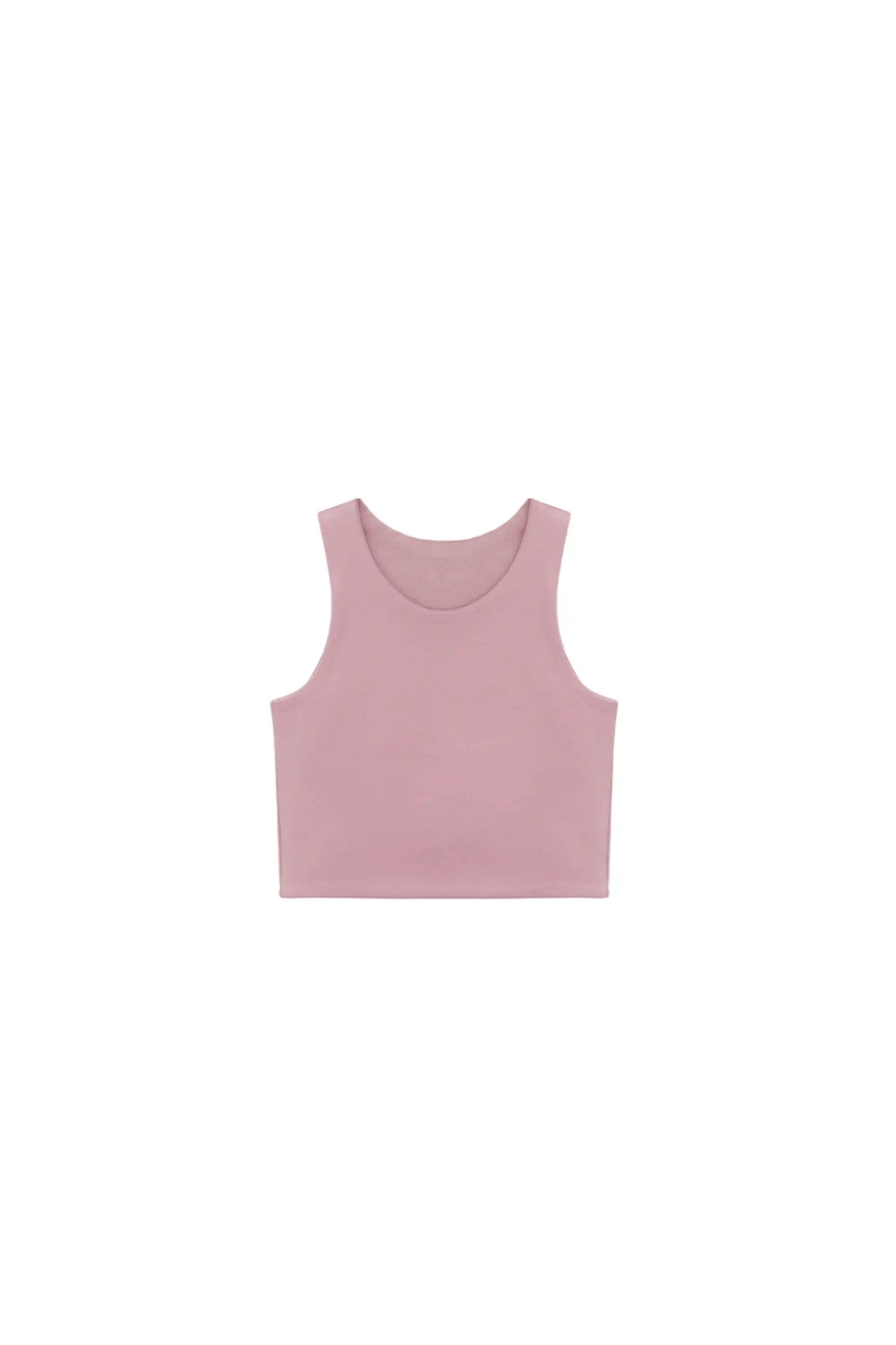 Girls' Double Lined Sleeveless Basic Crop Tank Top