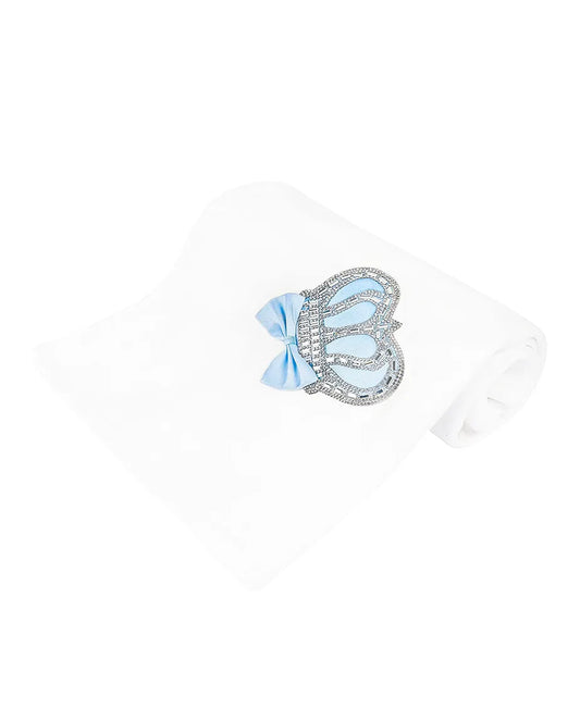 Soft Cotton Swaddle Receiving Blanket for Newborn Baby Boy's Crown Jewels 34 X 30
