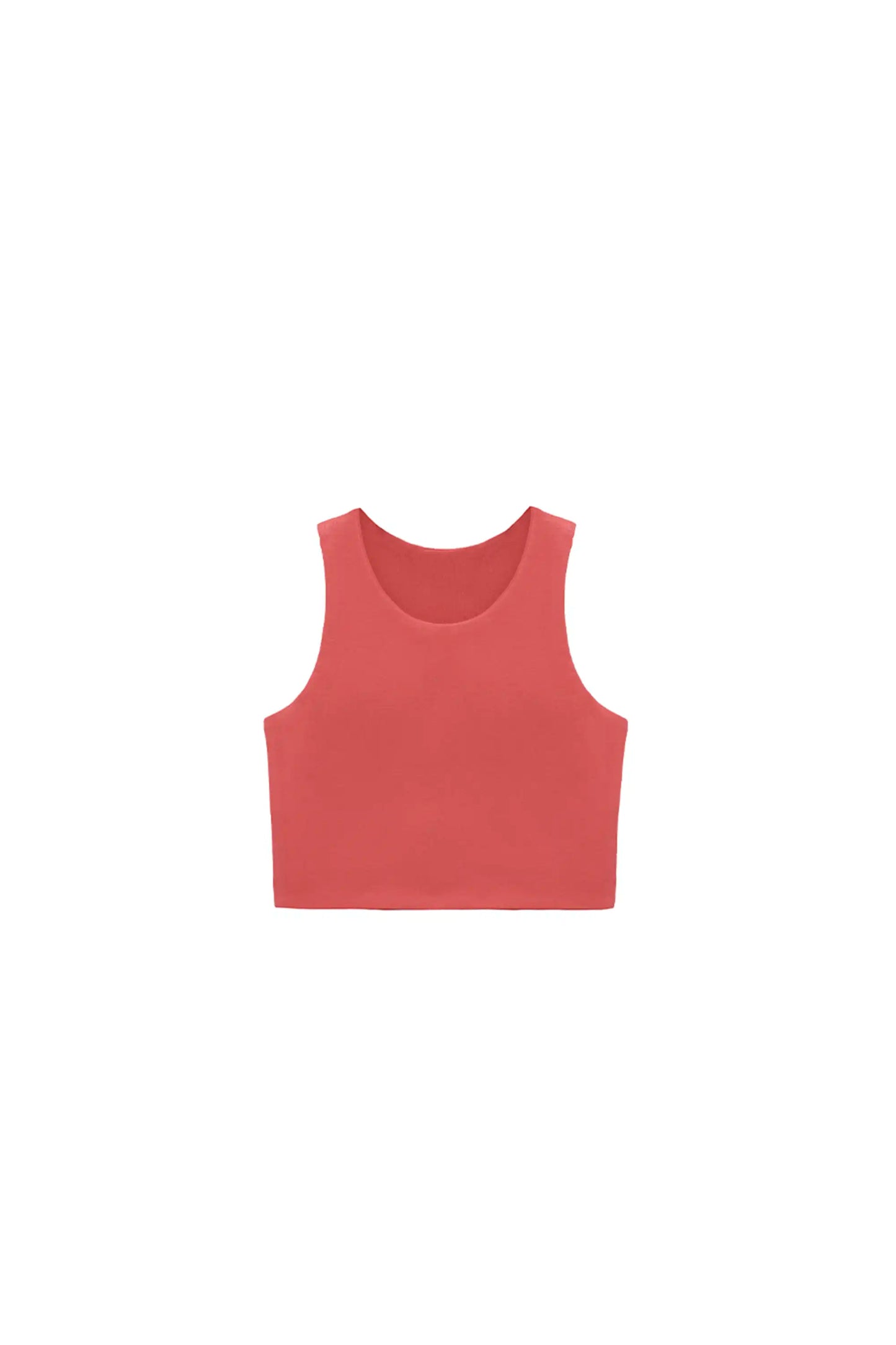Girls' Double Lined Sleeveless Basic Crop Tank Top