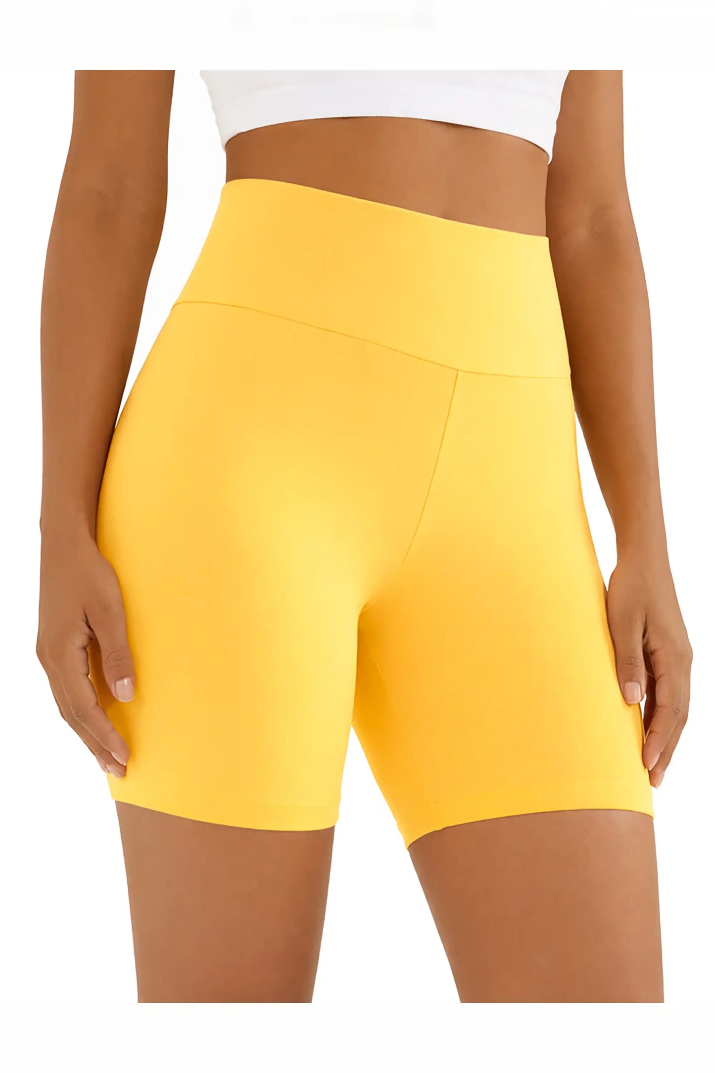 Girls High Waist Biker Shorts — Premium Soft 4-Way Stretch Yoga & Dance Athletic Shorts