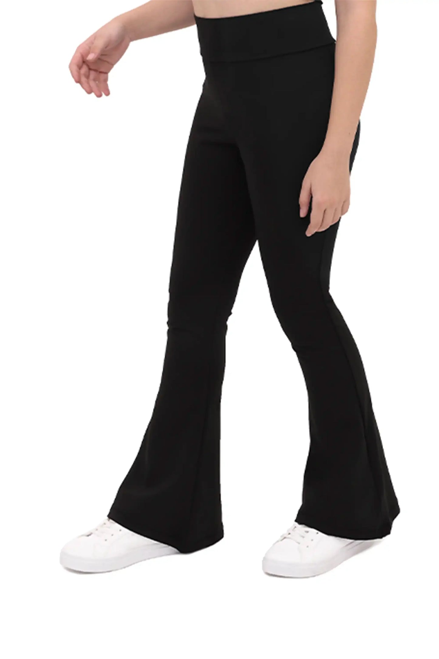 Girls Flare Leggings Dance Bottoms High Waisted Bootcut Yoga Pants