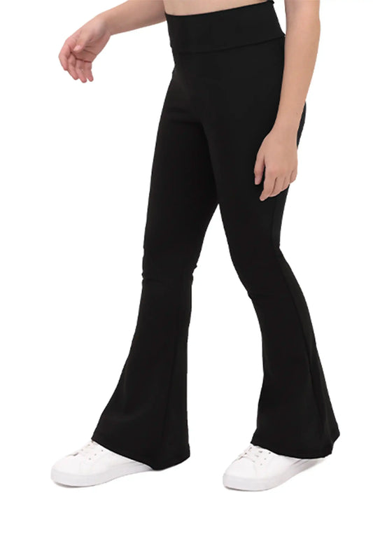 Girls Flare Leggings Dance Bottoms High Waisted Bootcut Yoga Pants