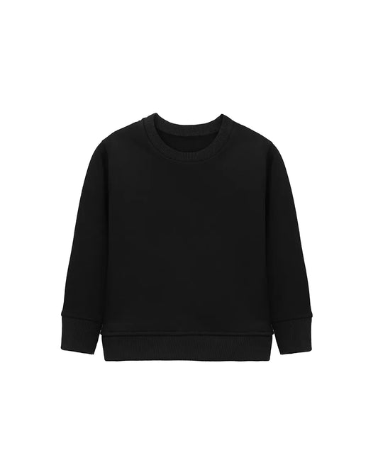 Boys Basic Crewneck Long Sleeve Cotton Sweatshirt