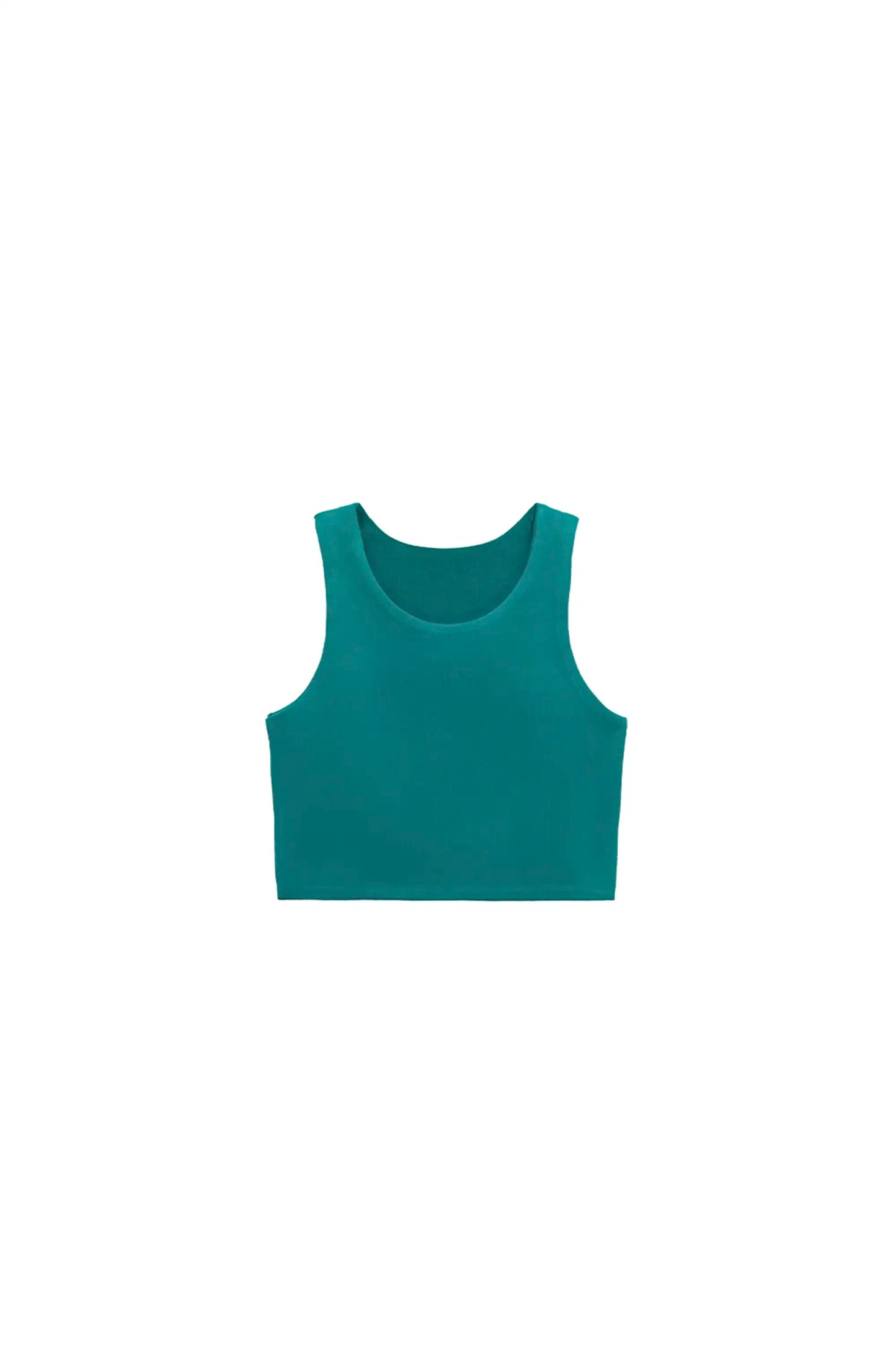 Girls' Double Lined Sleeveless Basic Crop Tank Top