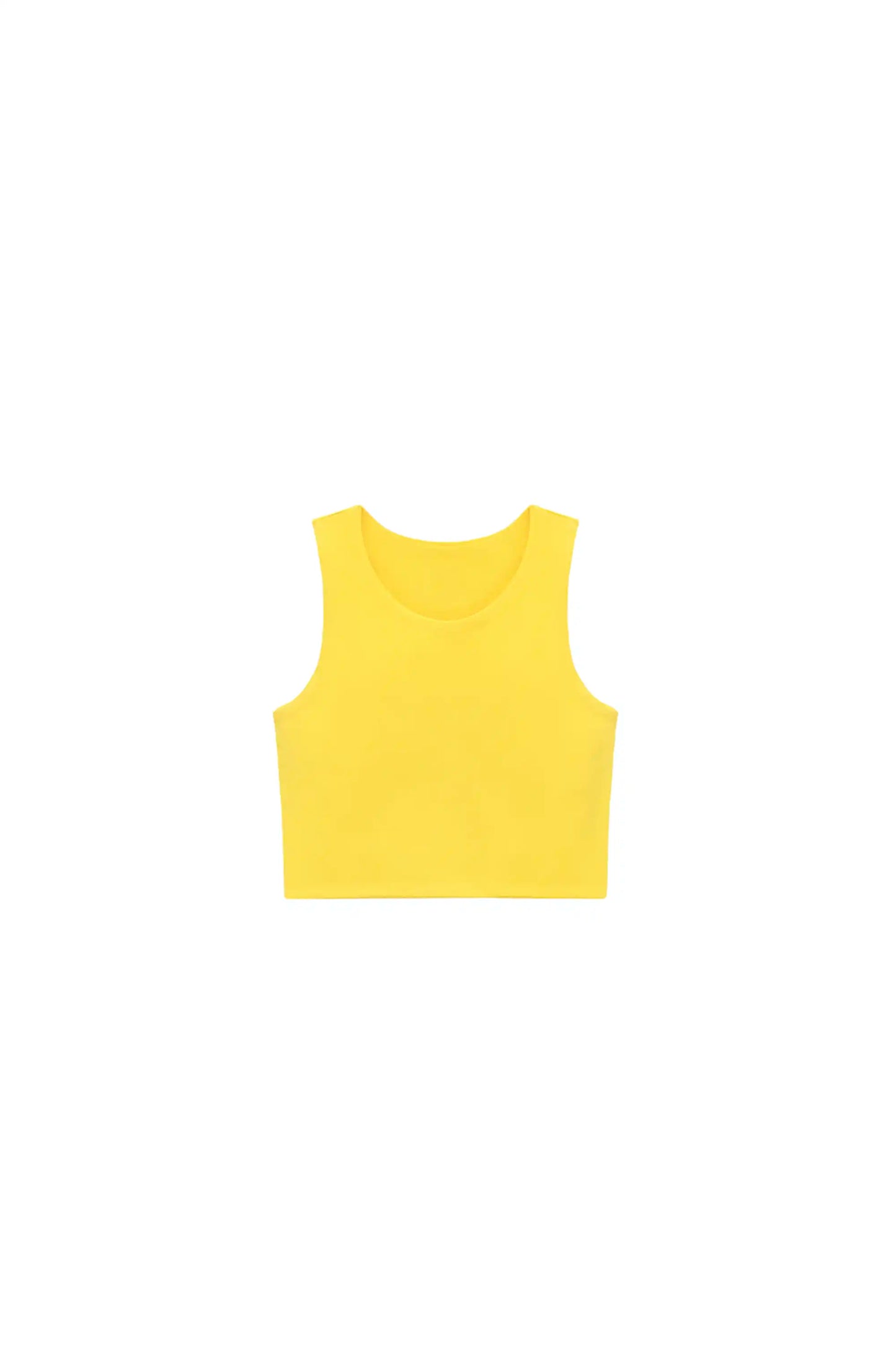 Girls' Double Lined Sleeveless Basic Crop Tank Top