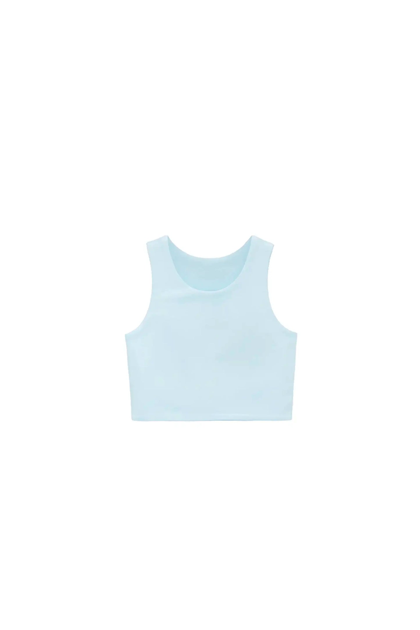 Girls' Double Lined Sleeveless Basic Crop Tank Top