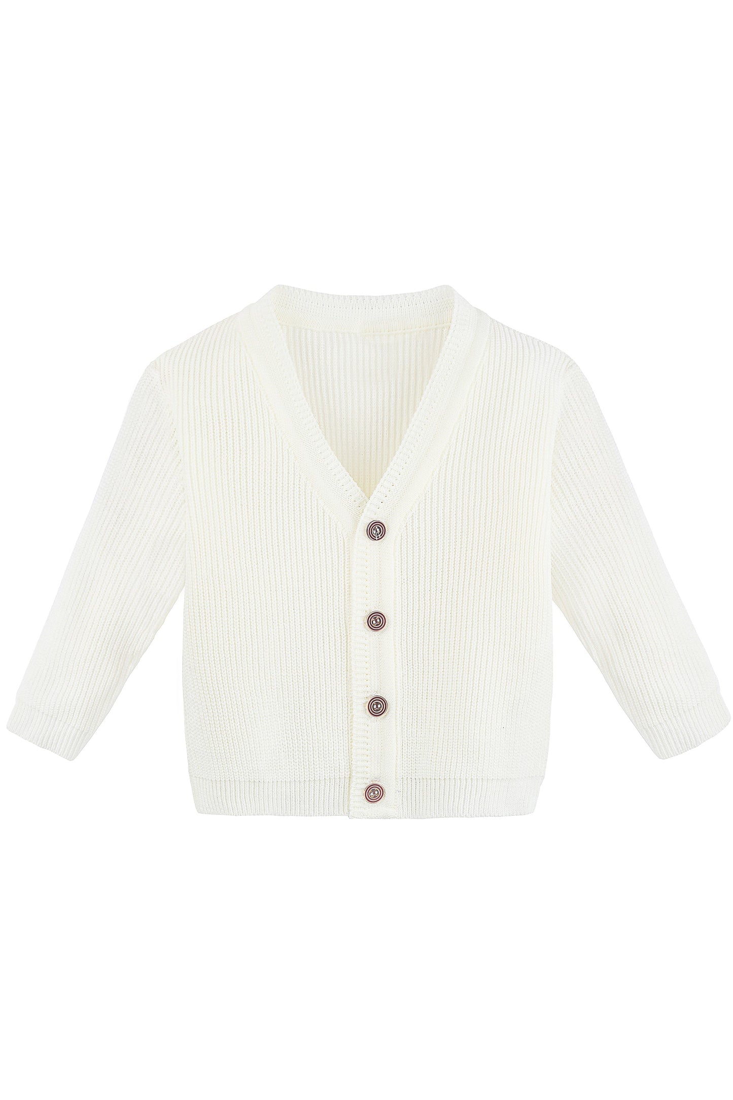 Boys' ribbed knit v-neck four buttoned cardigan; perfect for baby boy clothes & christmas gift ideas