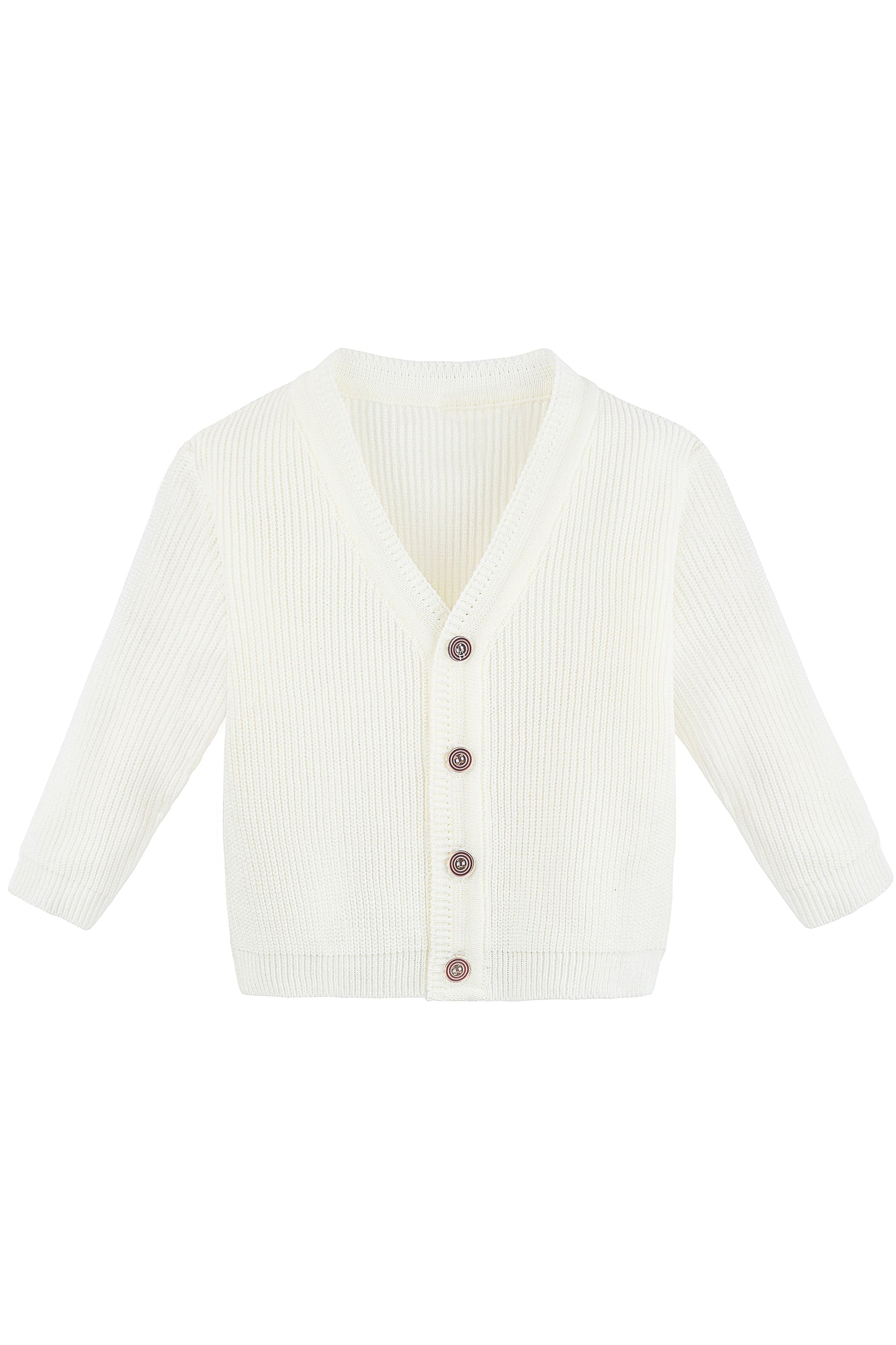 Boys' ribbed knit v-neck four buttoned cardigan; perfect for baby boy clothes & christmas gift ideas