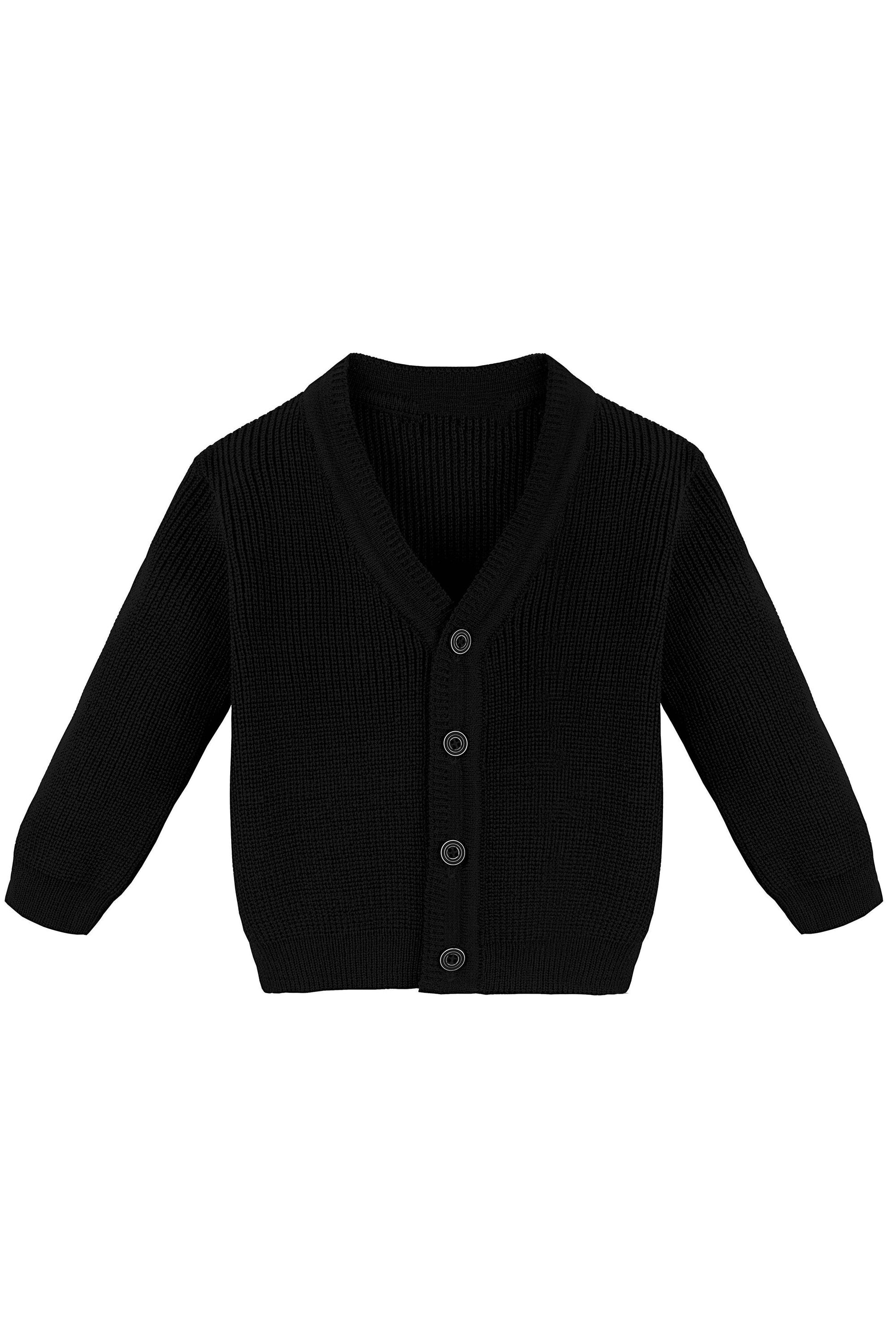 Boys' ribbed knit v-neck four buttoned cardigan; perfect for baby boy clothes & christmas gift ideas