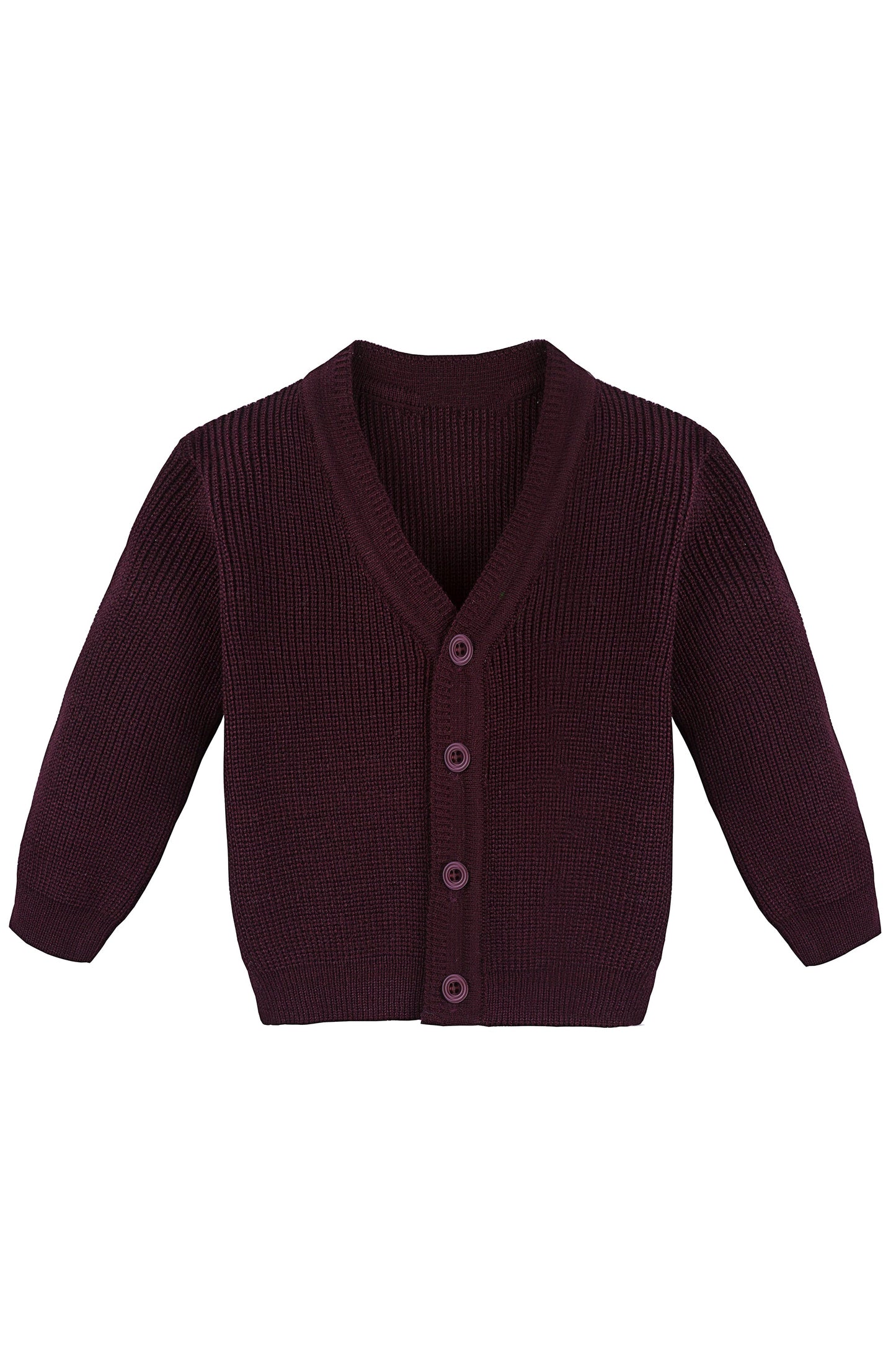 Boys' ribbed knit v-neck four buttoned cardigan; perfect for baby boy clothes & christmas gift ideas