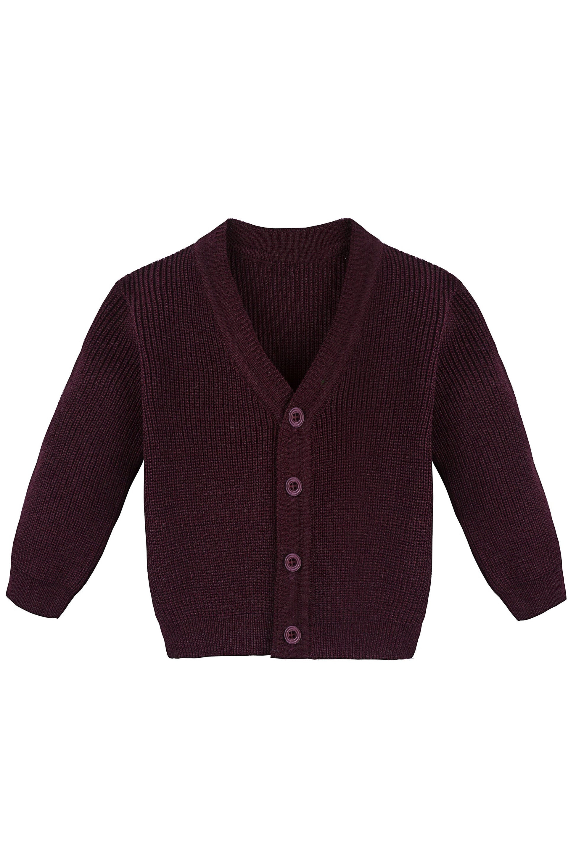 Boys' ribbed knit v-neck four buttoned cardigan; perfect for baby boy clothes & christmas gift ideas