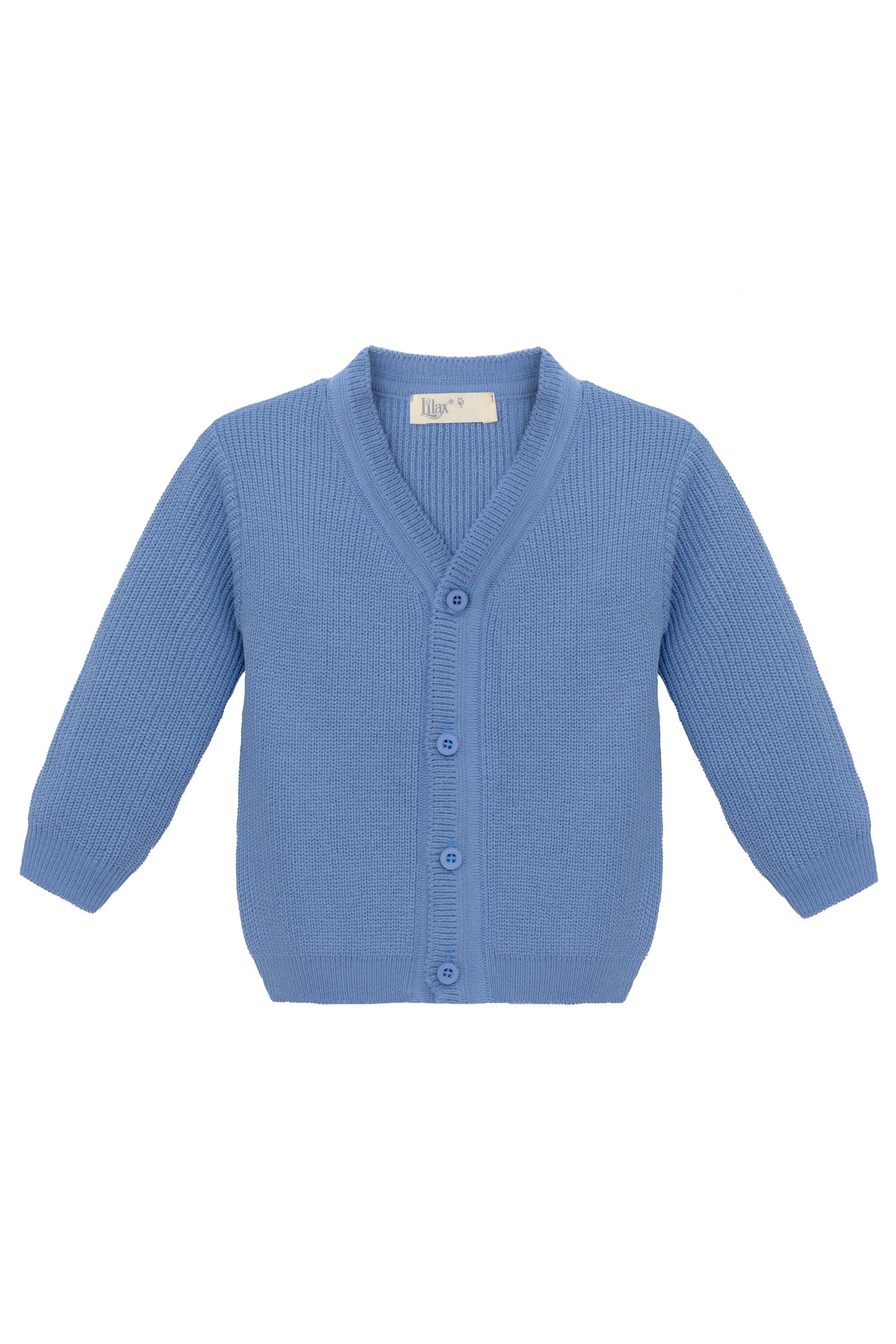 Boys' ribbed knit v-neck four buttoned cardigan; perfect for baby boy clothes & christmas gift ideas