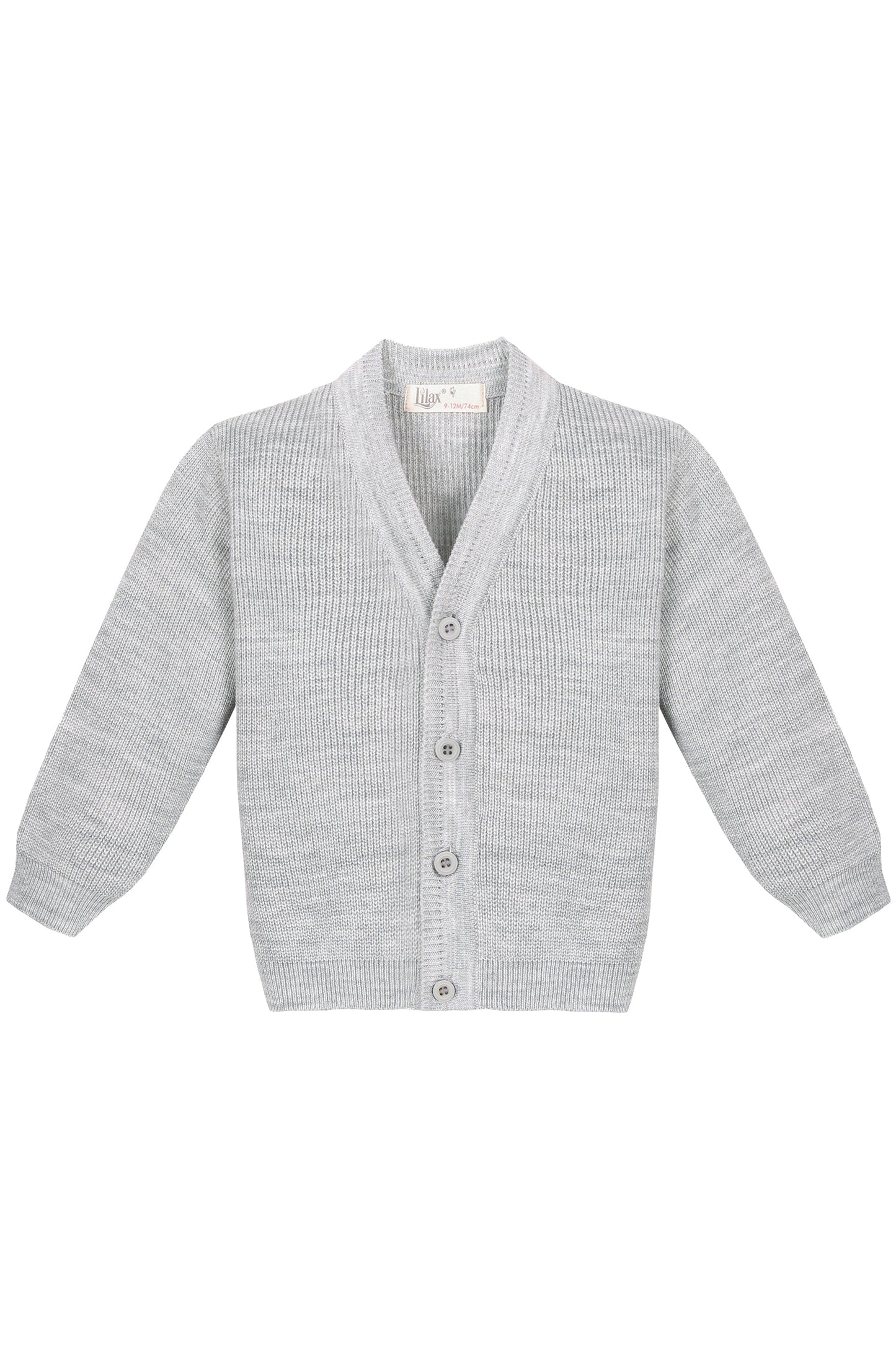 Boys' ribbed knit v-neck four buttoned cardigan; perfect for baby boy clothes & christmas gift ideas