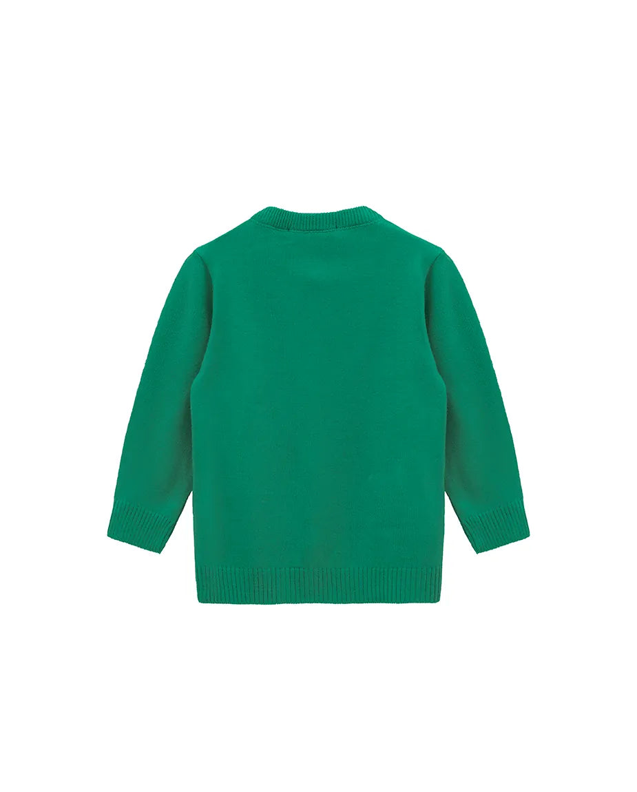 Girls Knit Pearl Buttoned Cardigan Sweater